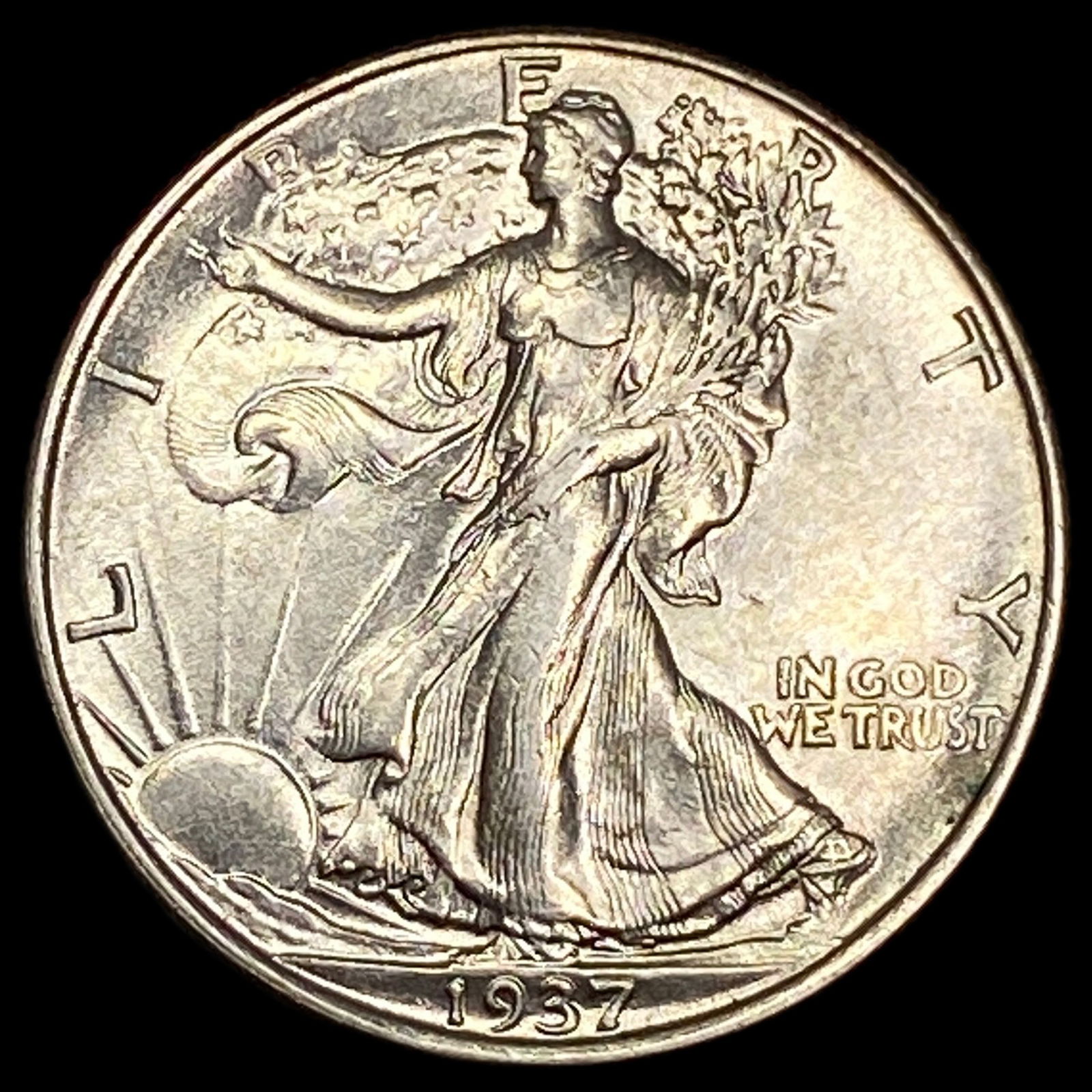 1937 Walking Liberty Half Dollar CLOSELY UNCIRCULATED (1 of 2)