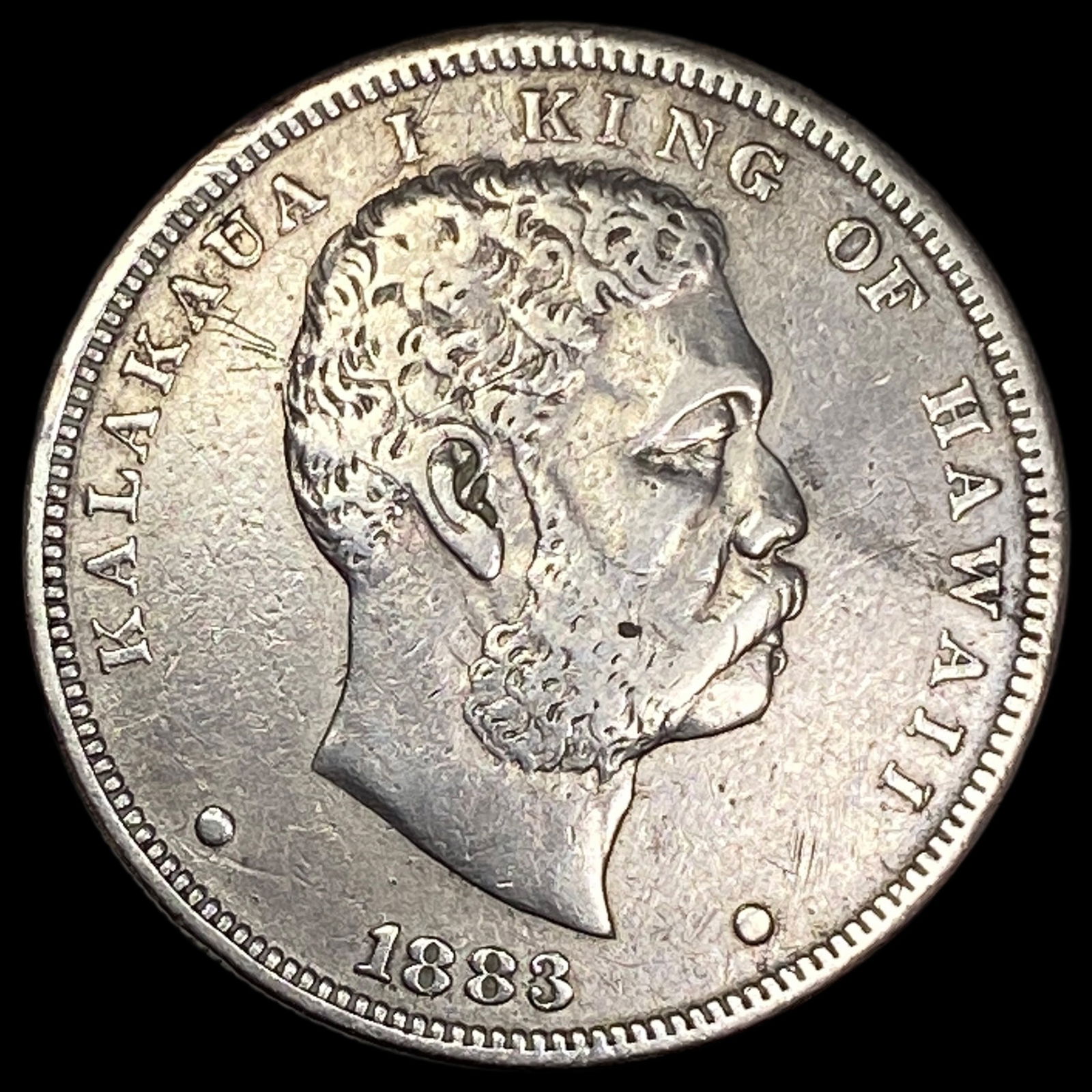 1883 Silver 1 Dala Hawaii ABOUT UNCIRCULATED (1 of 2)