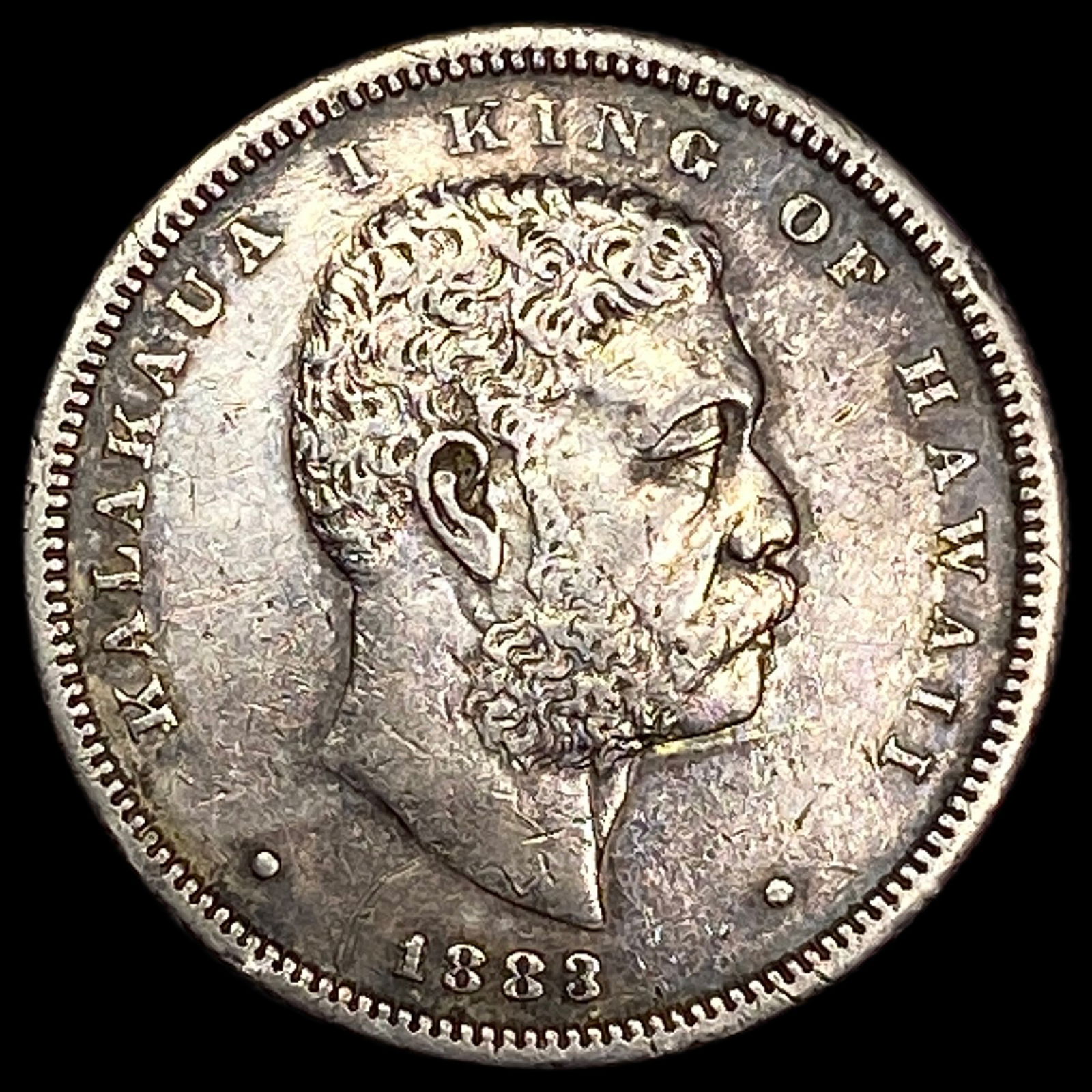 1883 Silver Hawaiian 1/2 Dollar NEARLY UNCIRCULATED (1 of 2)