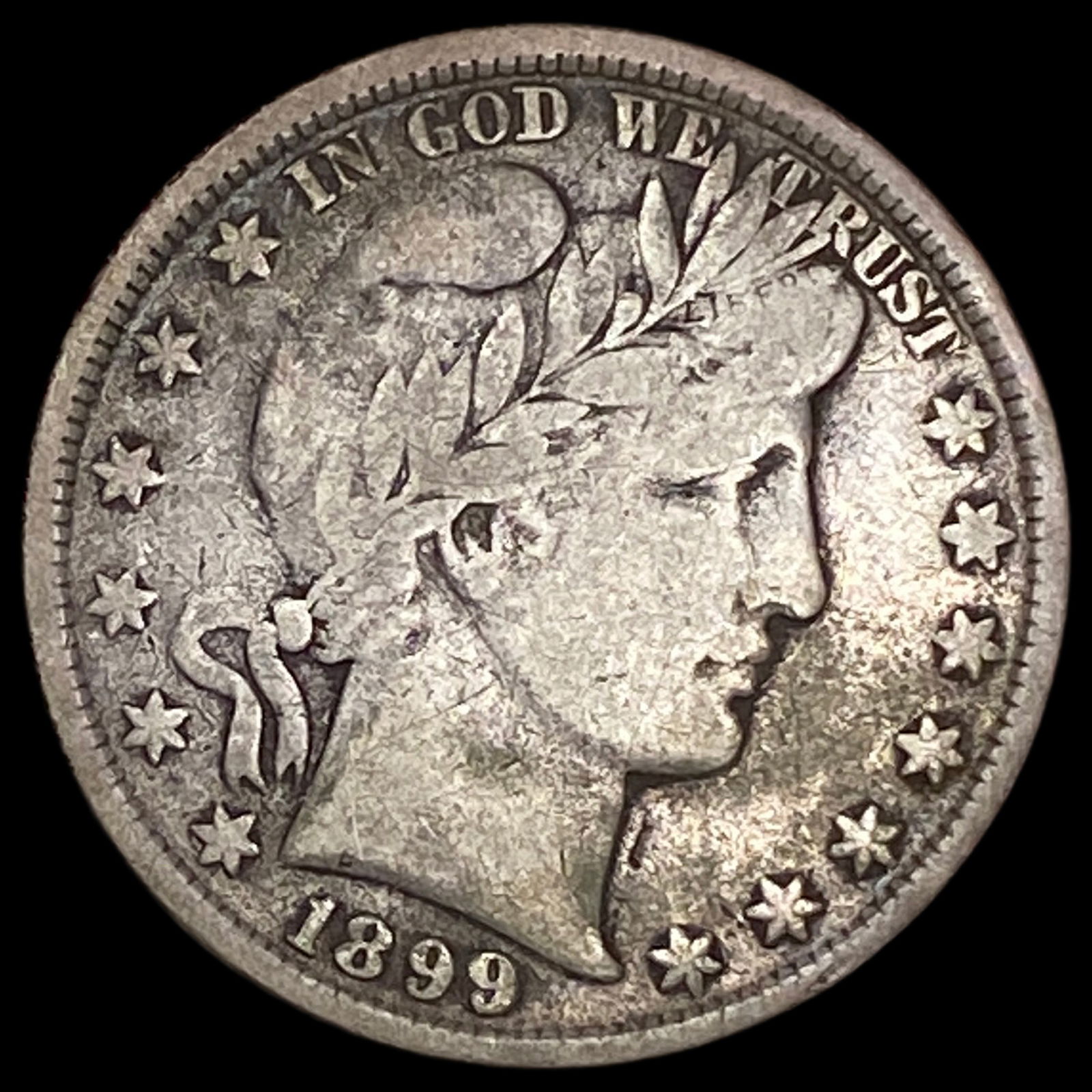 1899-O Silver Barber Half Dollar NICELY CIRCULATED (1 of 2)
