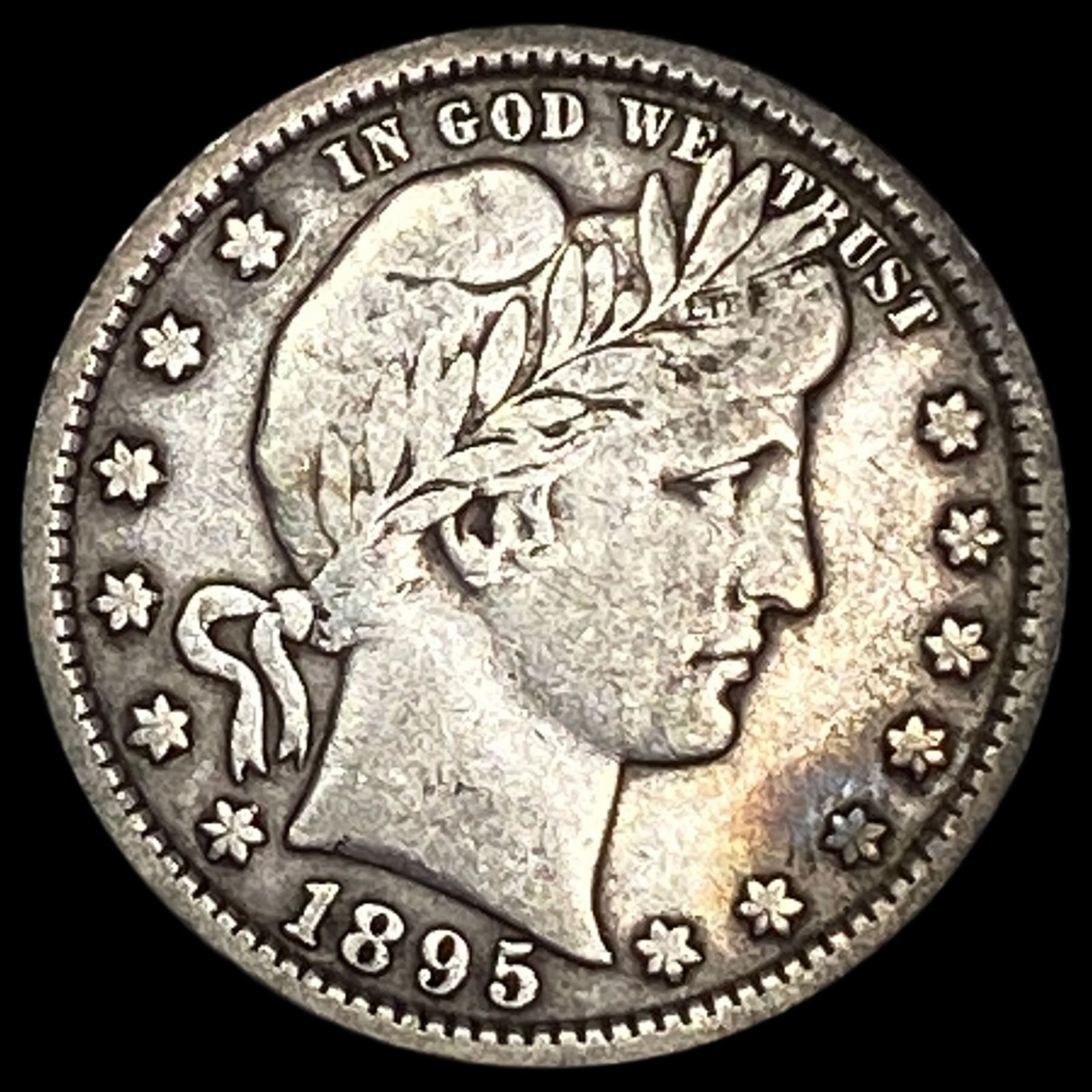 1895 Silver Barber Quarter ABOUT UNCIRCULATED (1 of 2)