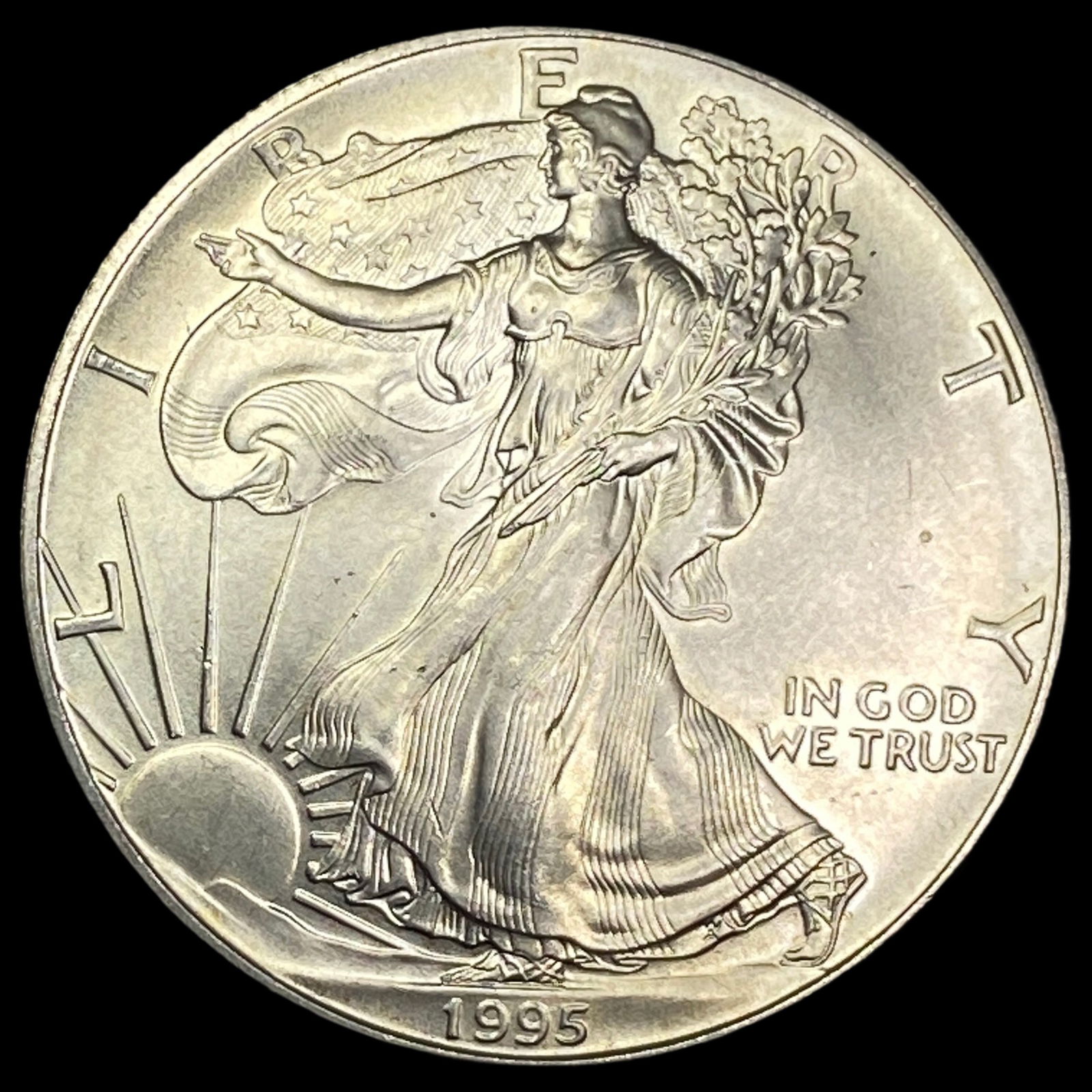 1995 Silver American Eagle $1 GEM BU (1 of 2)