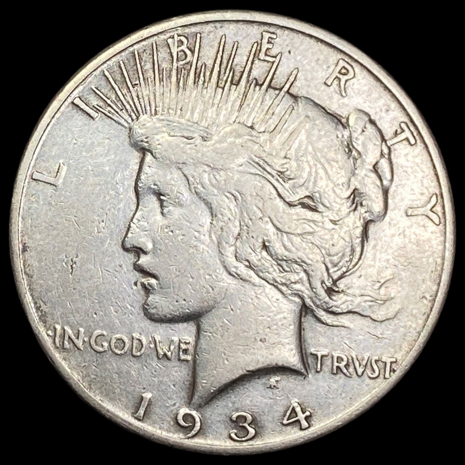 1934-S Silver Peace Dollar LIGHTLY CIRCULATED: 1934-S Silver Peace Dollar LIGHTLY CIRCULATED