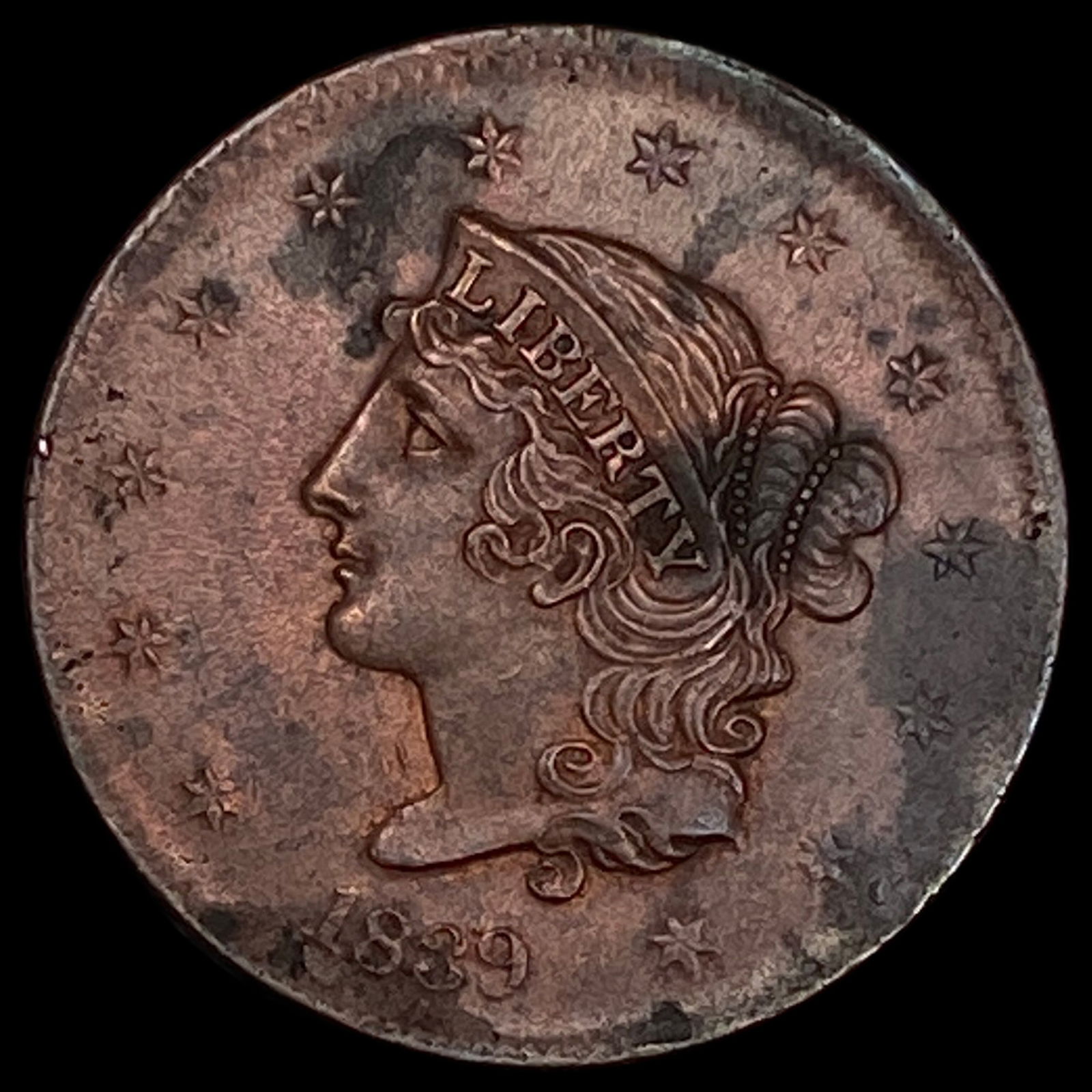 1839 Braided Hair Large Cent HIGH GRADE (1 of 2)