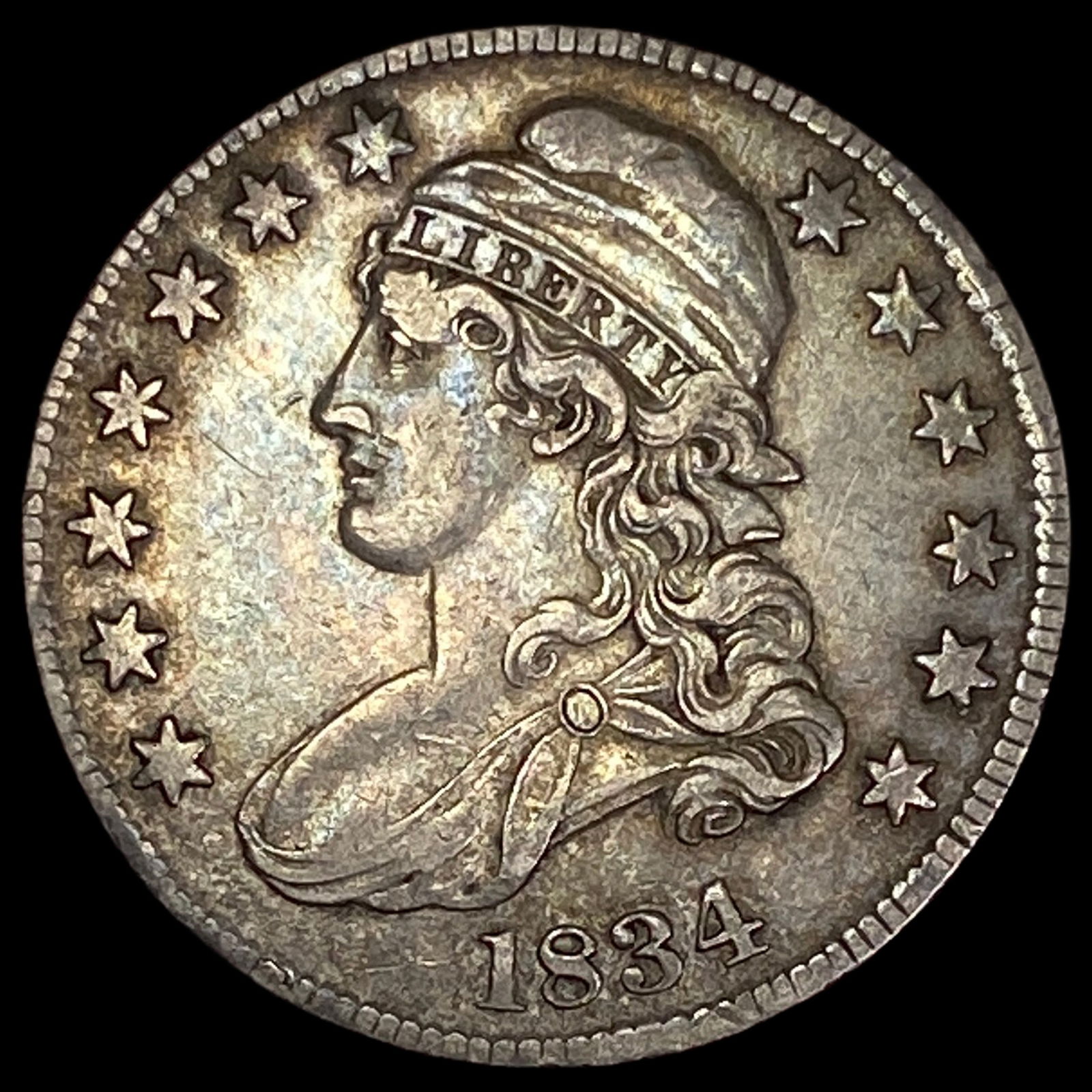 1834 Capped Bust Half Dollar NEARLY UNCIRCULATED (1 of 2)