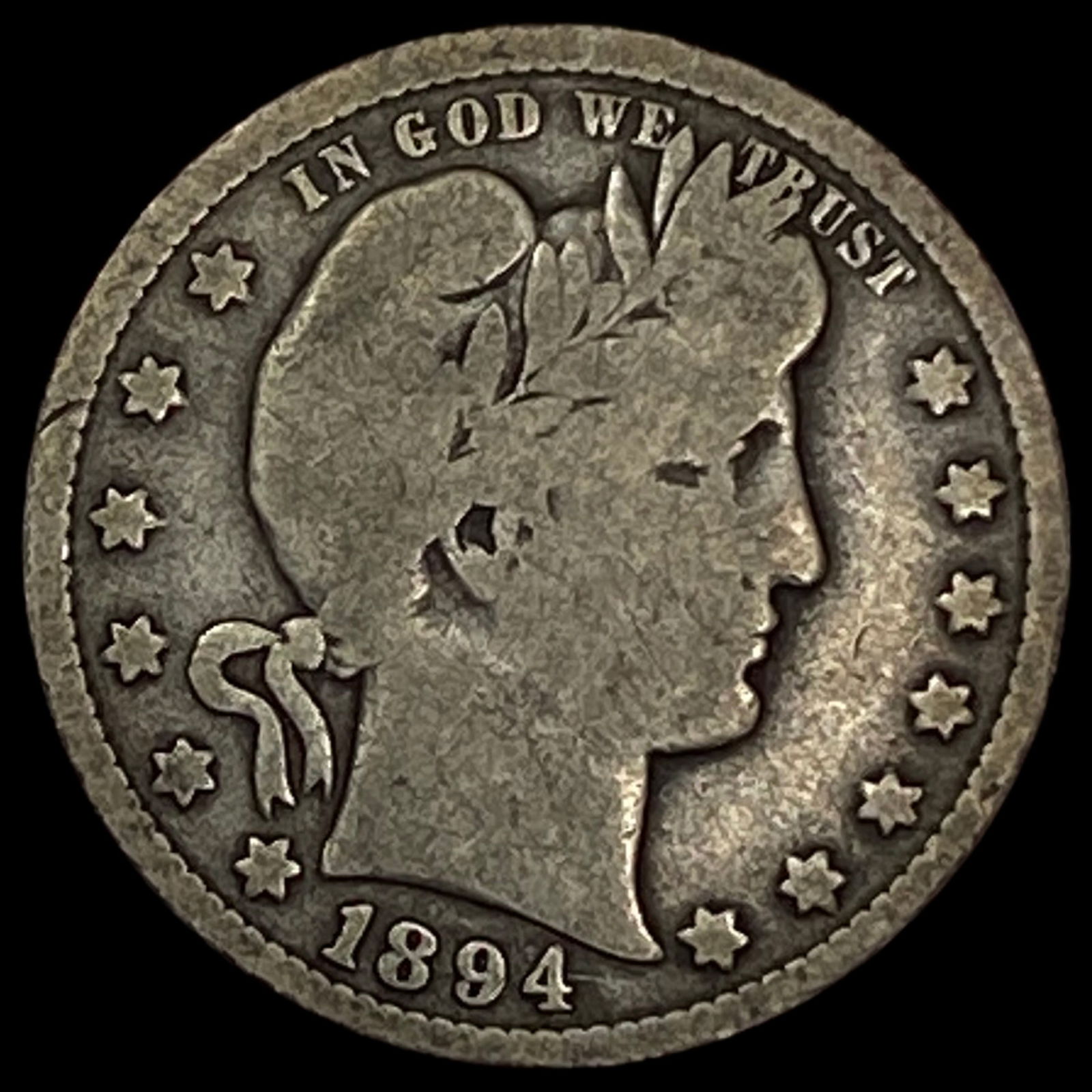 1894 Barber Silver Quarter NICELY CIRCULATED (1 of 2)