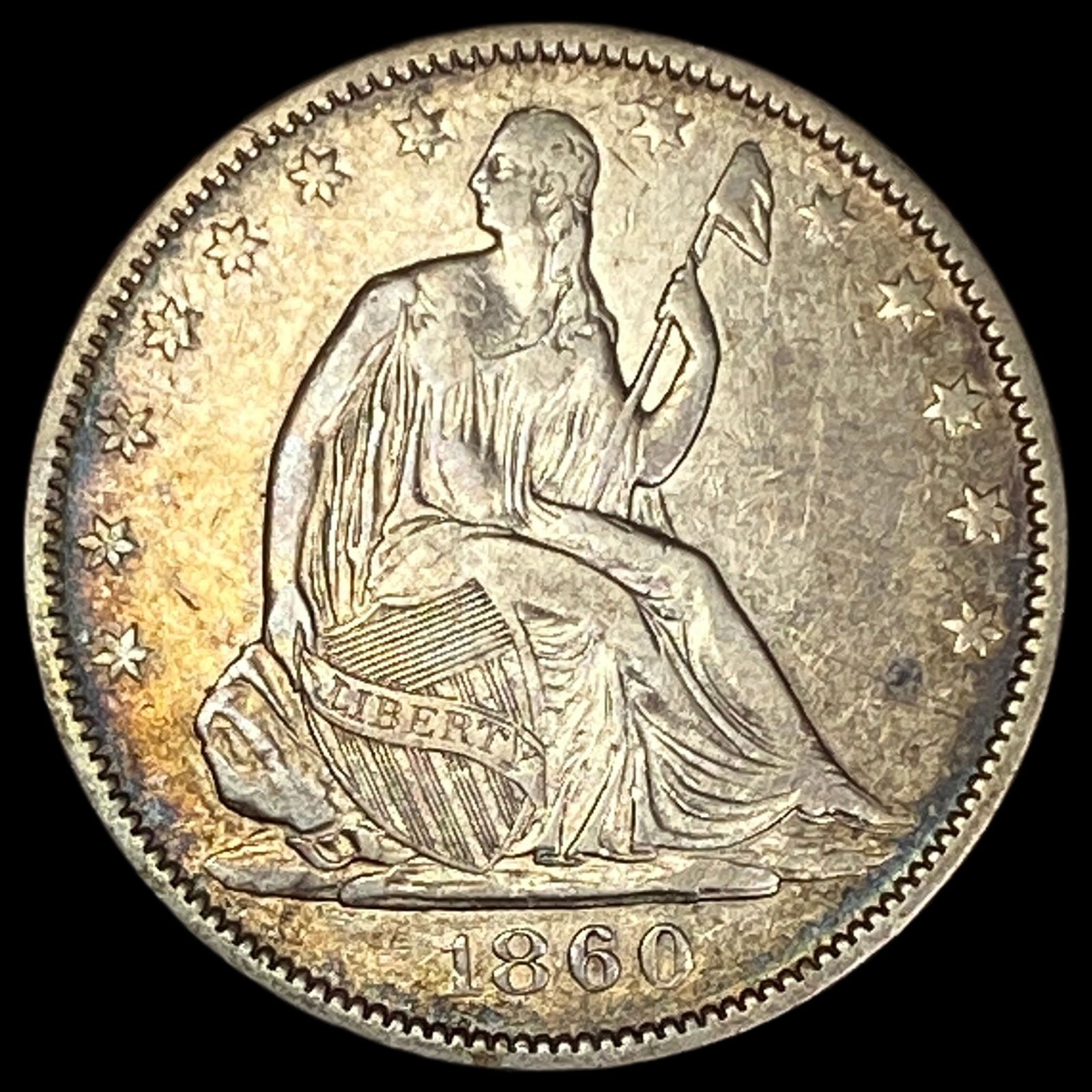 1860 Seated Liberty Half Dollar NEARLY UNCIRCULATED (1 of 2)