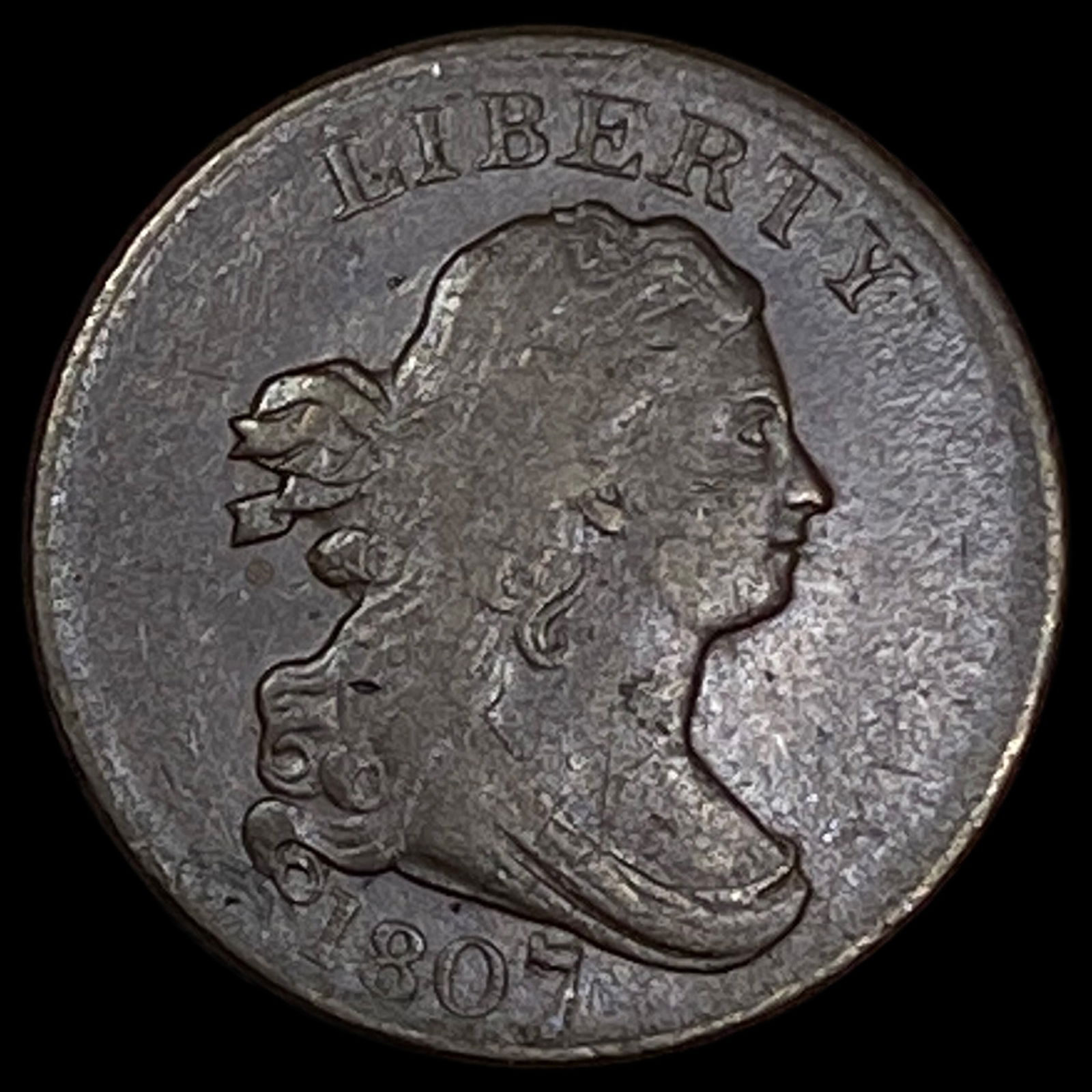 1807 Copper Half Cent LIGHTLY CIRCULATED (1 of 2)