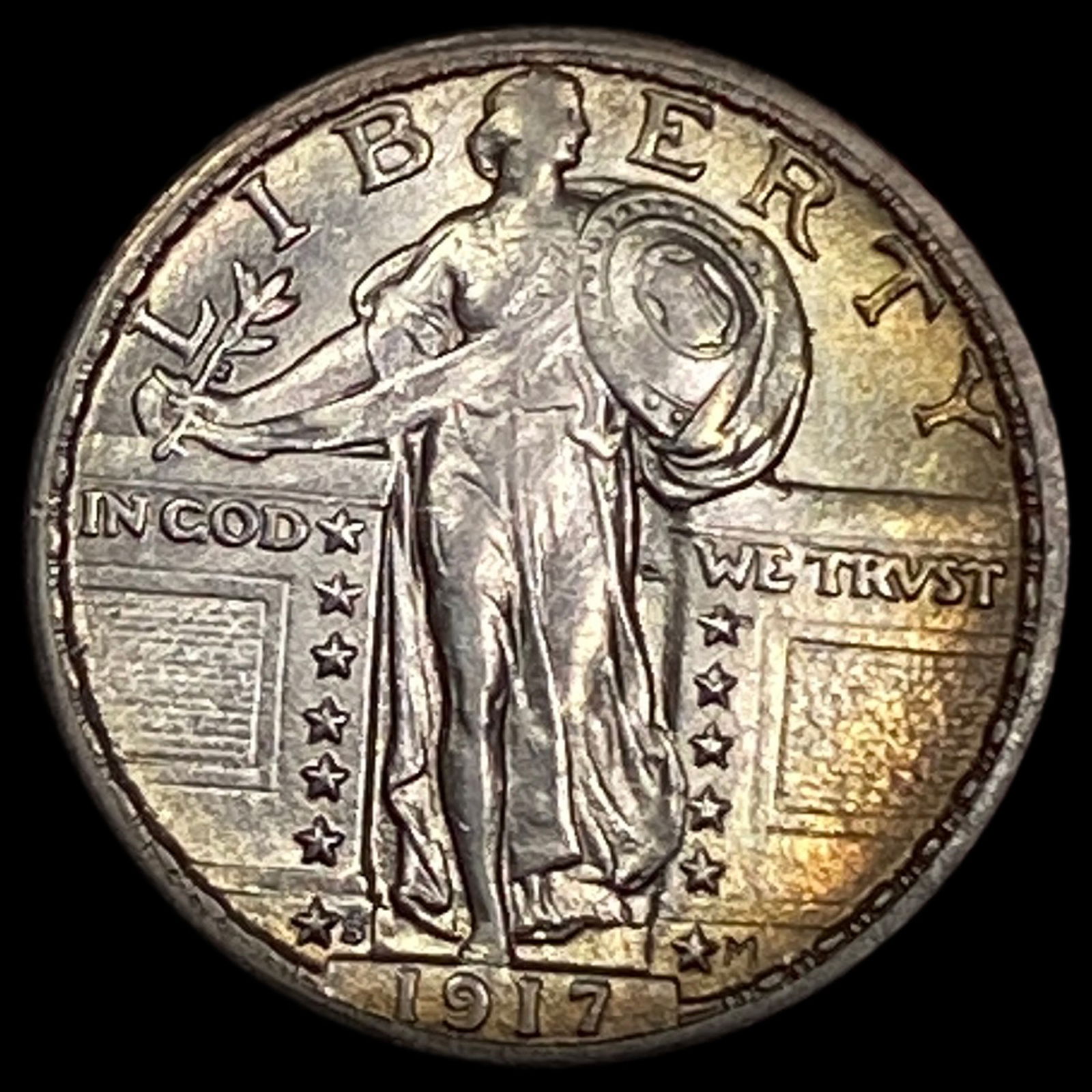 1917 Type 1 Standing Liberty Quarter CLOSELY UNCIRCULATED (1 of 2)