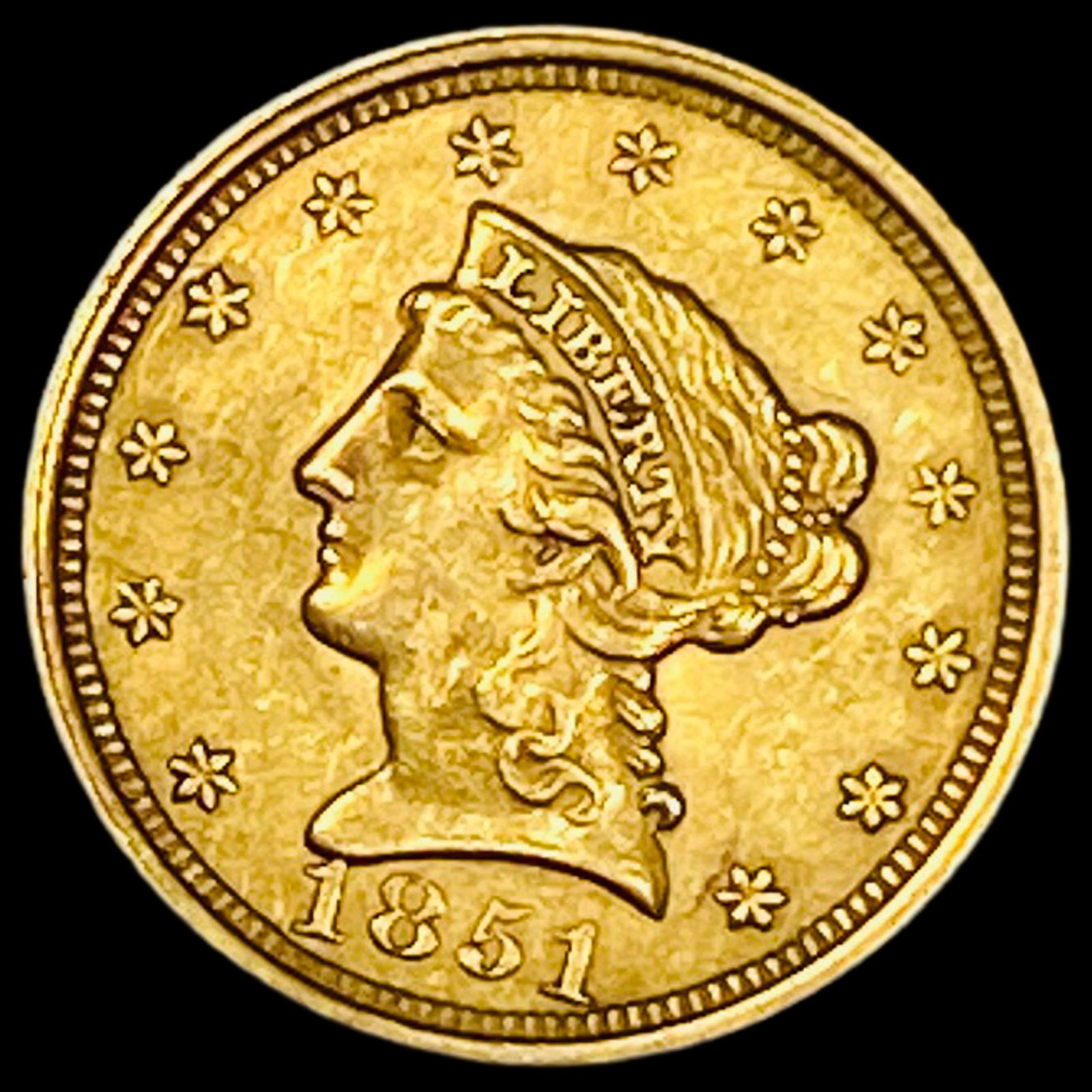 1851 Gold $2.50 Liberty Head Quarter Eagle CLOSELY UNCIRCULATED (1 of 2)