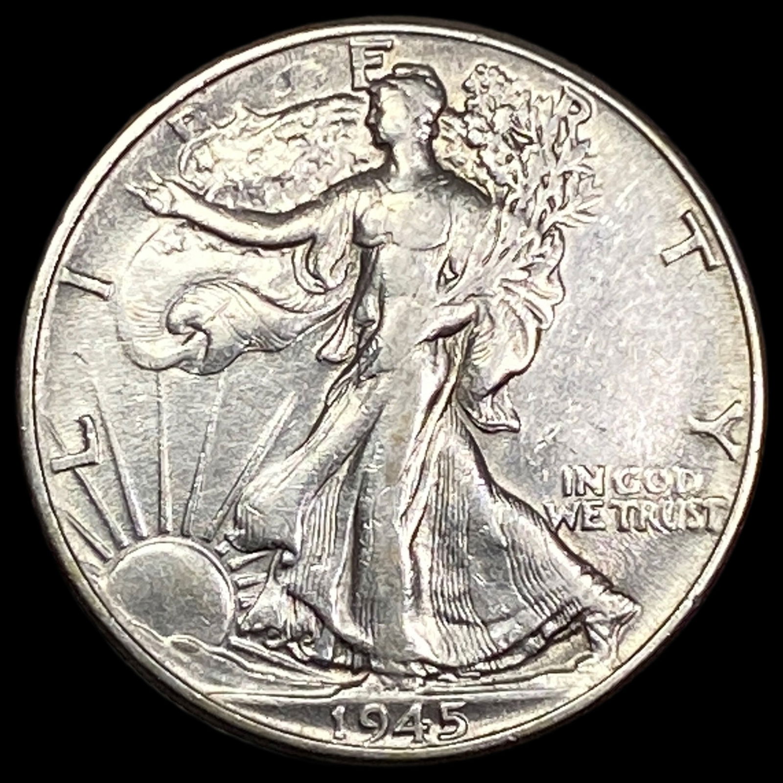 1945 Silver Half Dollar (Walking Liberty) CLOSELY UNCIRCULATED (1 of 2)
