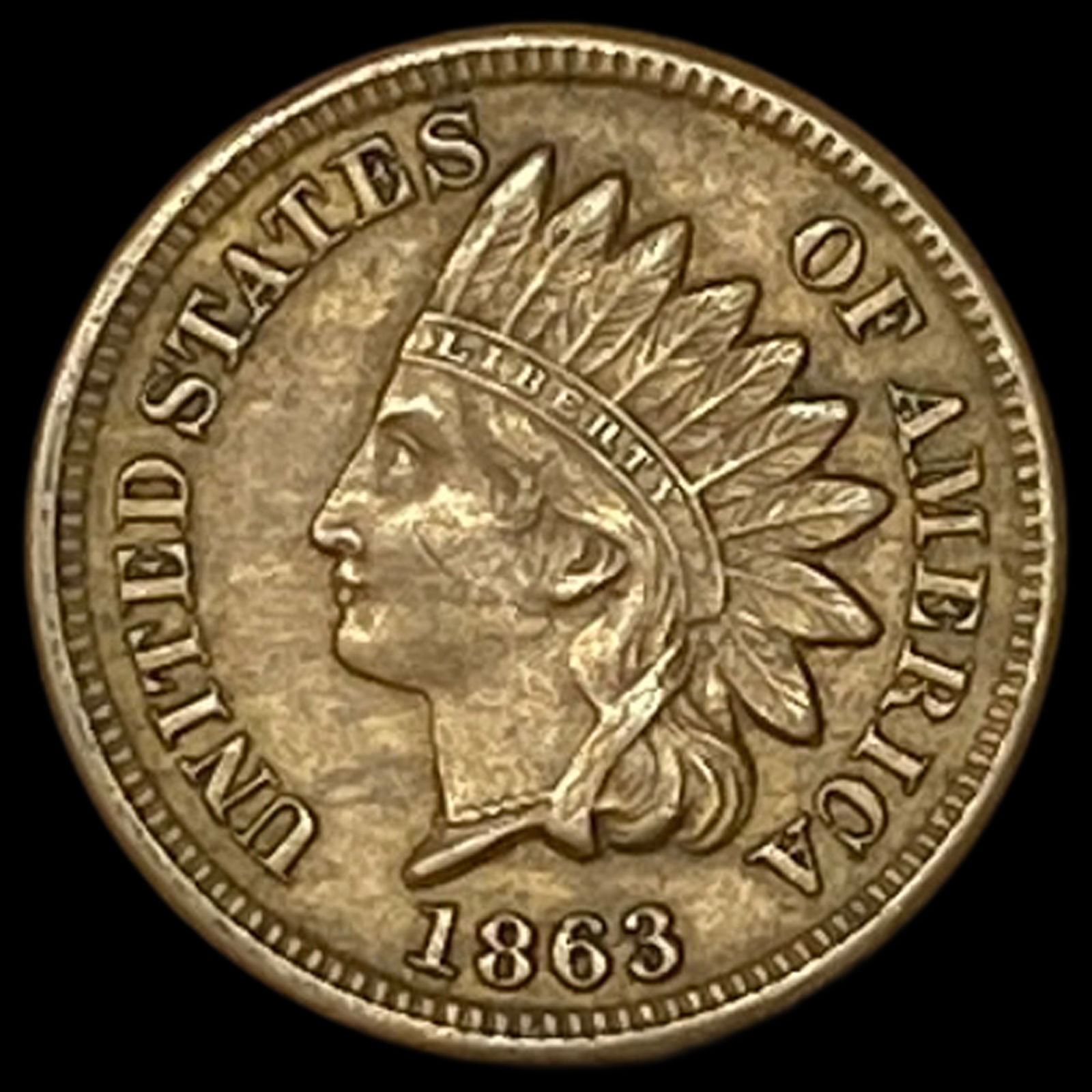 1863 Indian Head Cent CLOSELY UNCIRCULATED (1 of 2)