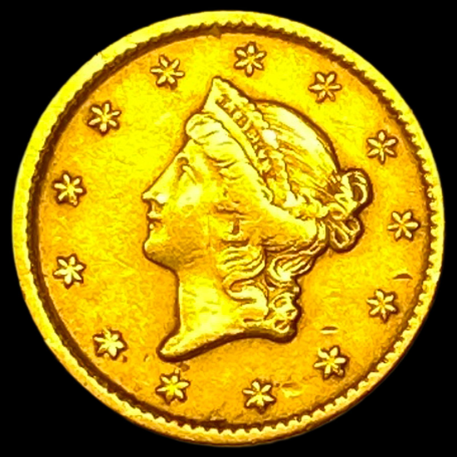 1851-C Gold $1 Liberty Head NEARLY UNCIRCULATED (1 of 2)