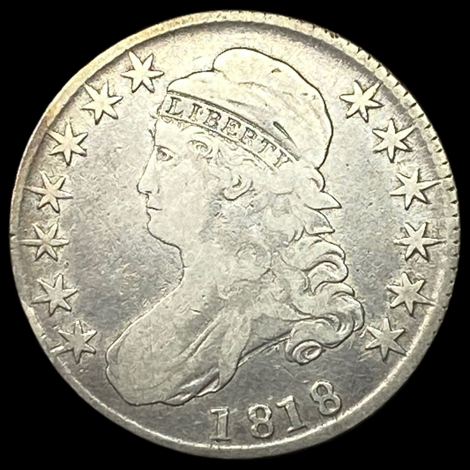 1818 Capped Bust Half Dollar NICELY CIRCULATED (1 of 2)
