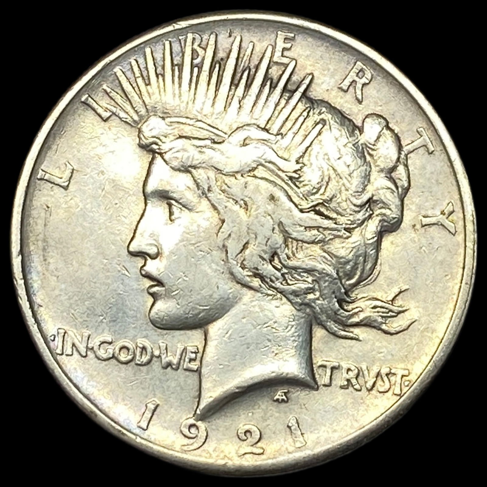 1921 Silver Peace Dollar ABOUT UNCIRCULATED (1 of 2)
