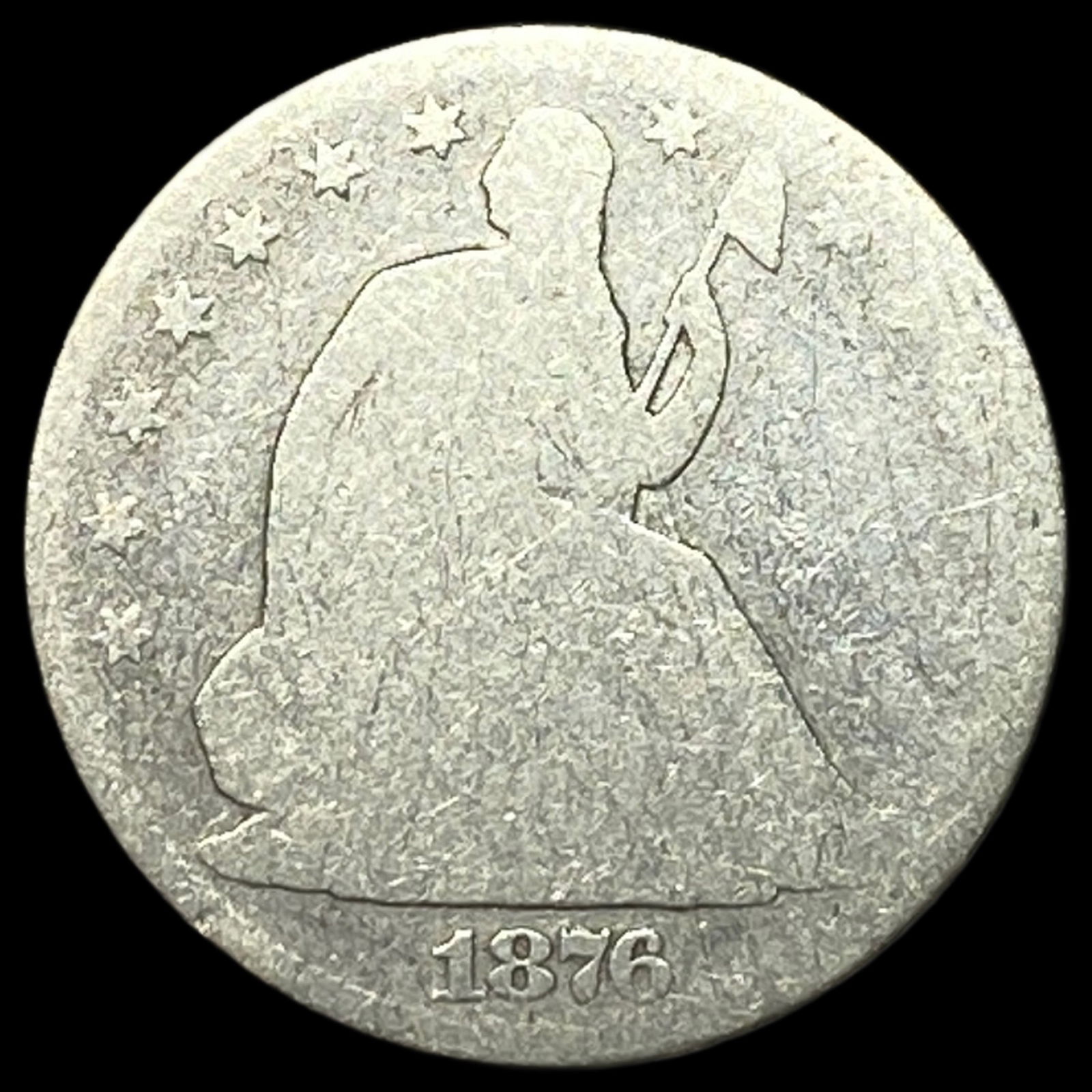 1876 Silver Half Dollar (Seated Liberty) NICELY CIRCULATED (1 of 2)
