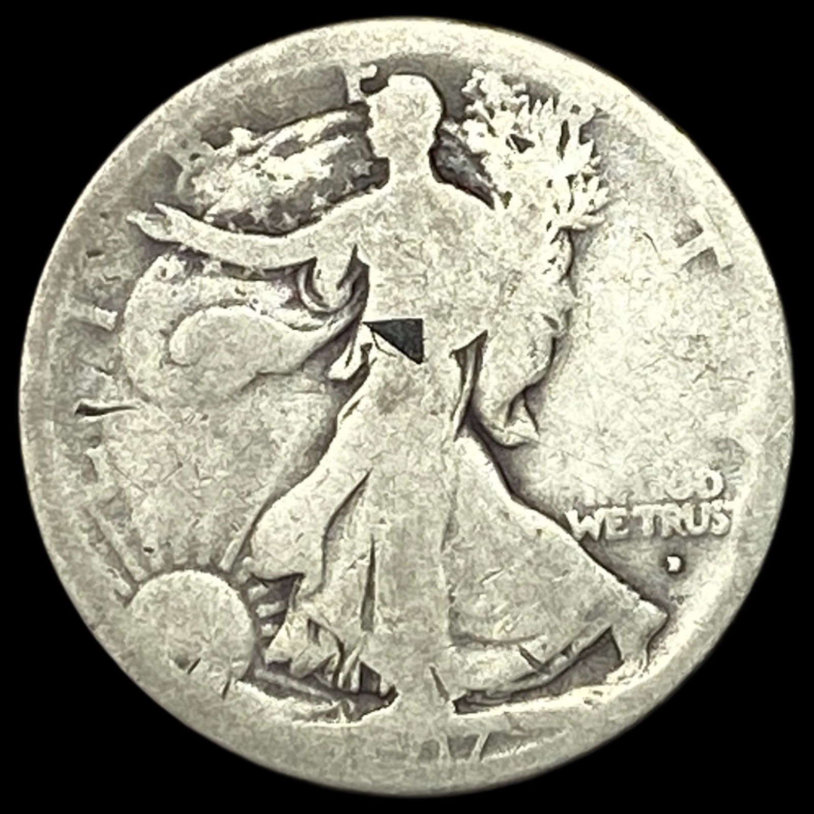 1917-D Silver Walking Liberty Half Dollar NICELY CIRCULATED (1 of 2)