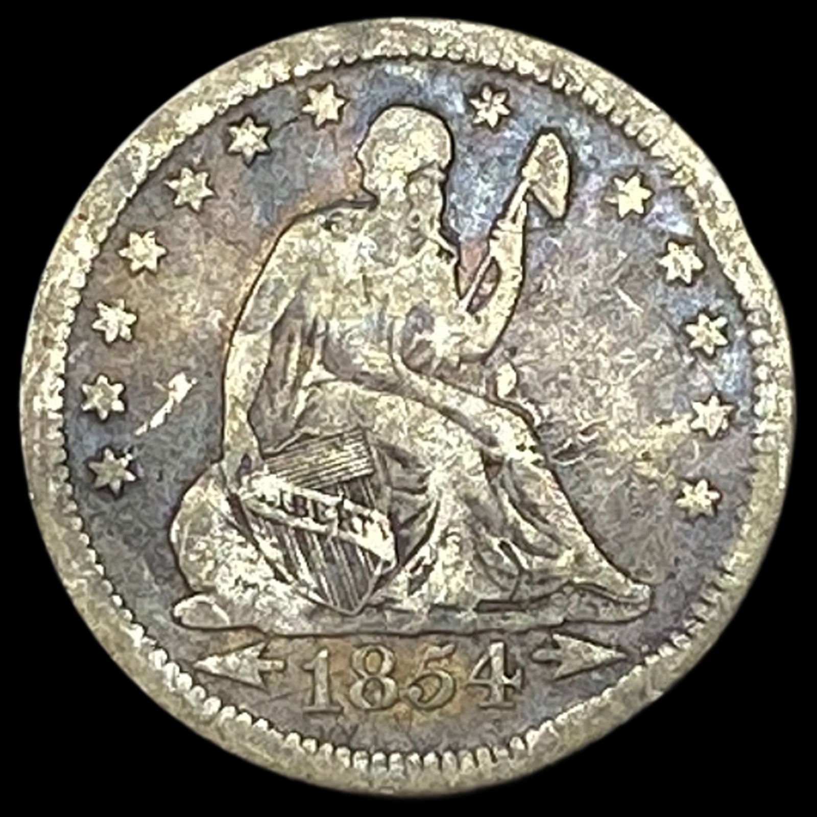 1854 Arrows Seated Liberty Half Dollar HIGH GRADE (1 of 2)