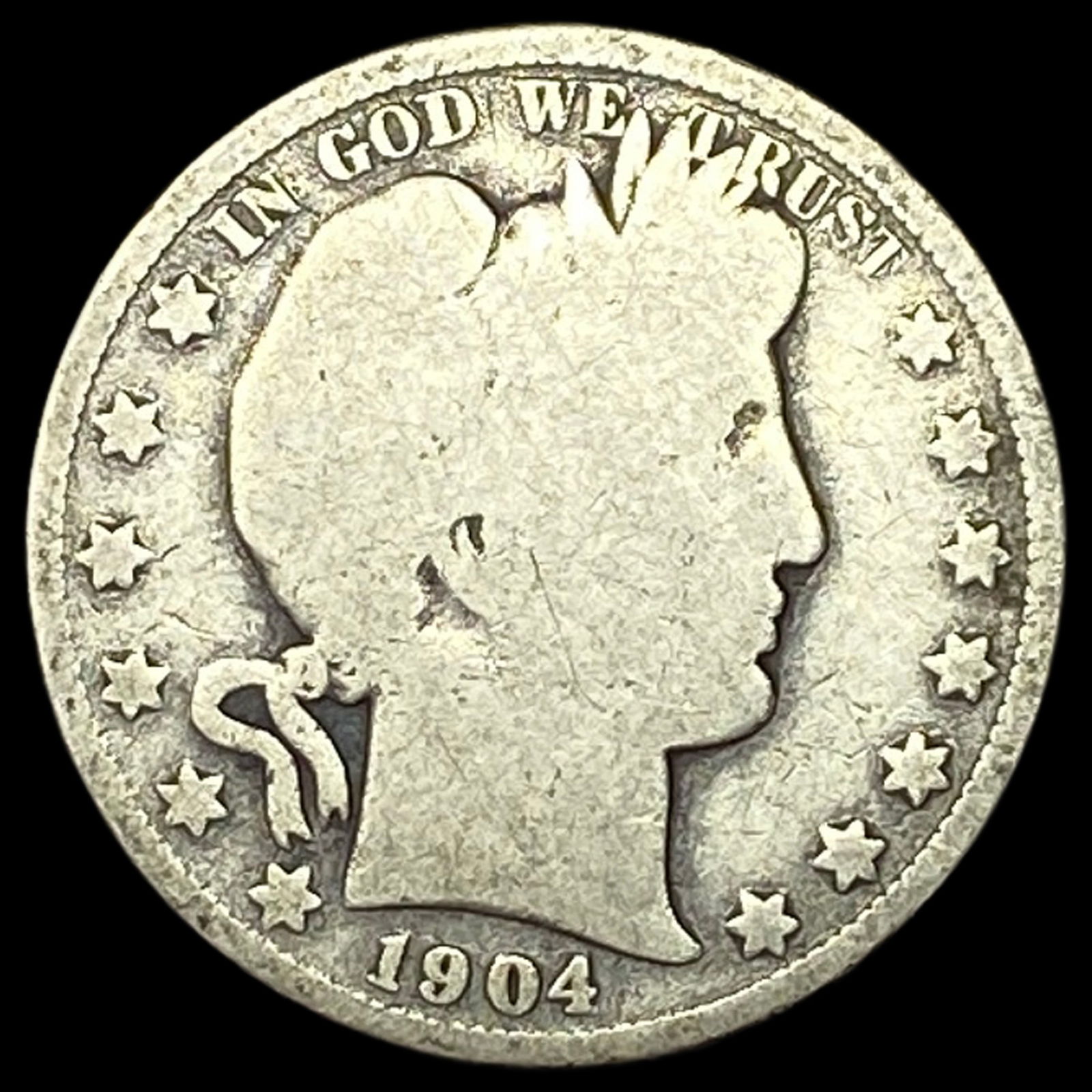 1904-O Silver Barber Half Dollar NICELY CIRCULATED (1 of 2)