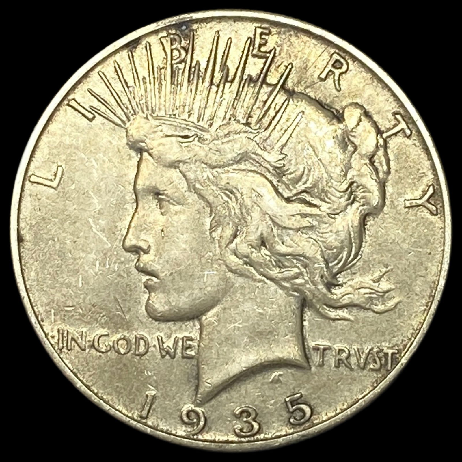 1935-S Silver Peace Dollar LIGHTLY CIRCULATED (1 of 2)