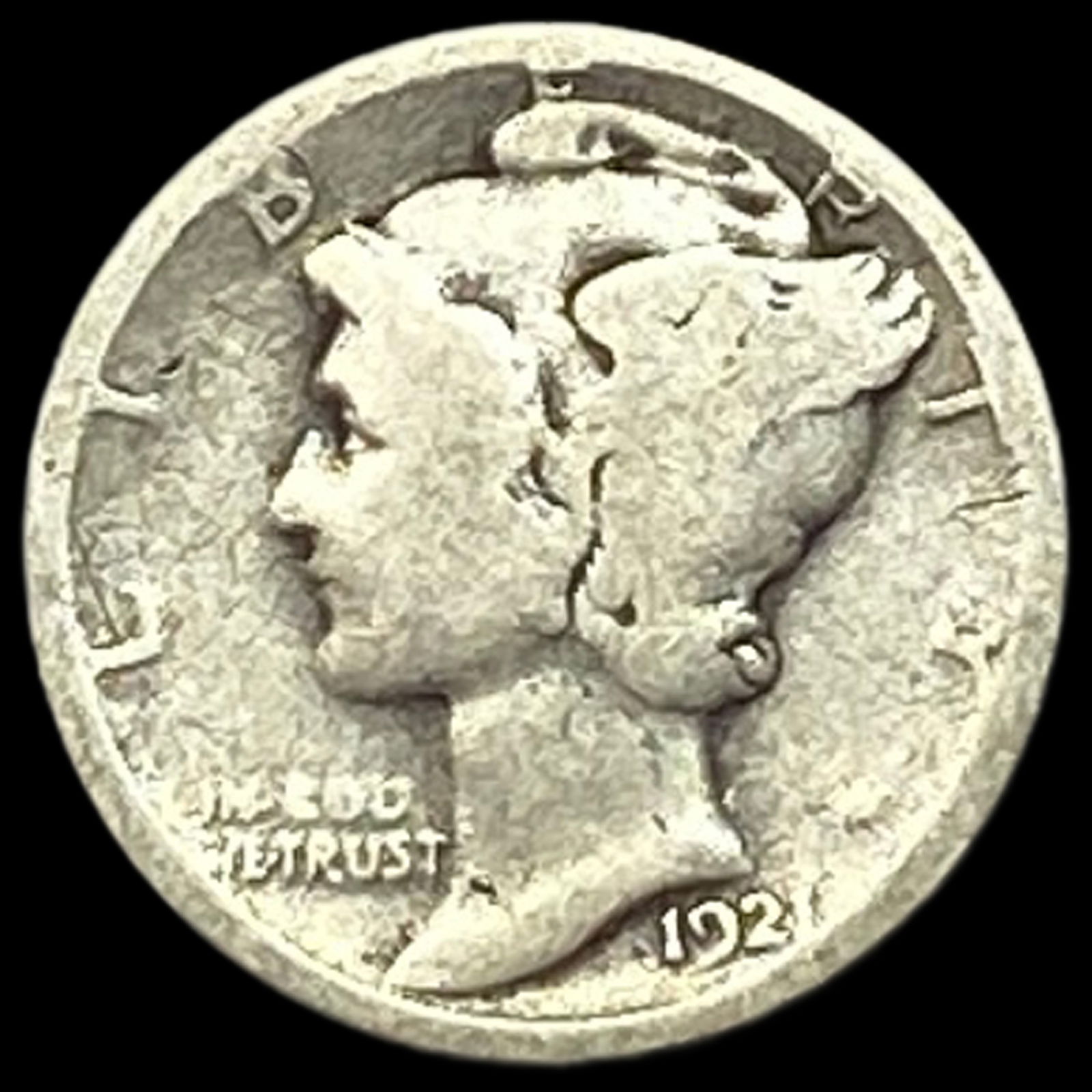 1921 Silver Mercury Dime NICELY CIRCULATED (1 of 2)