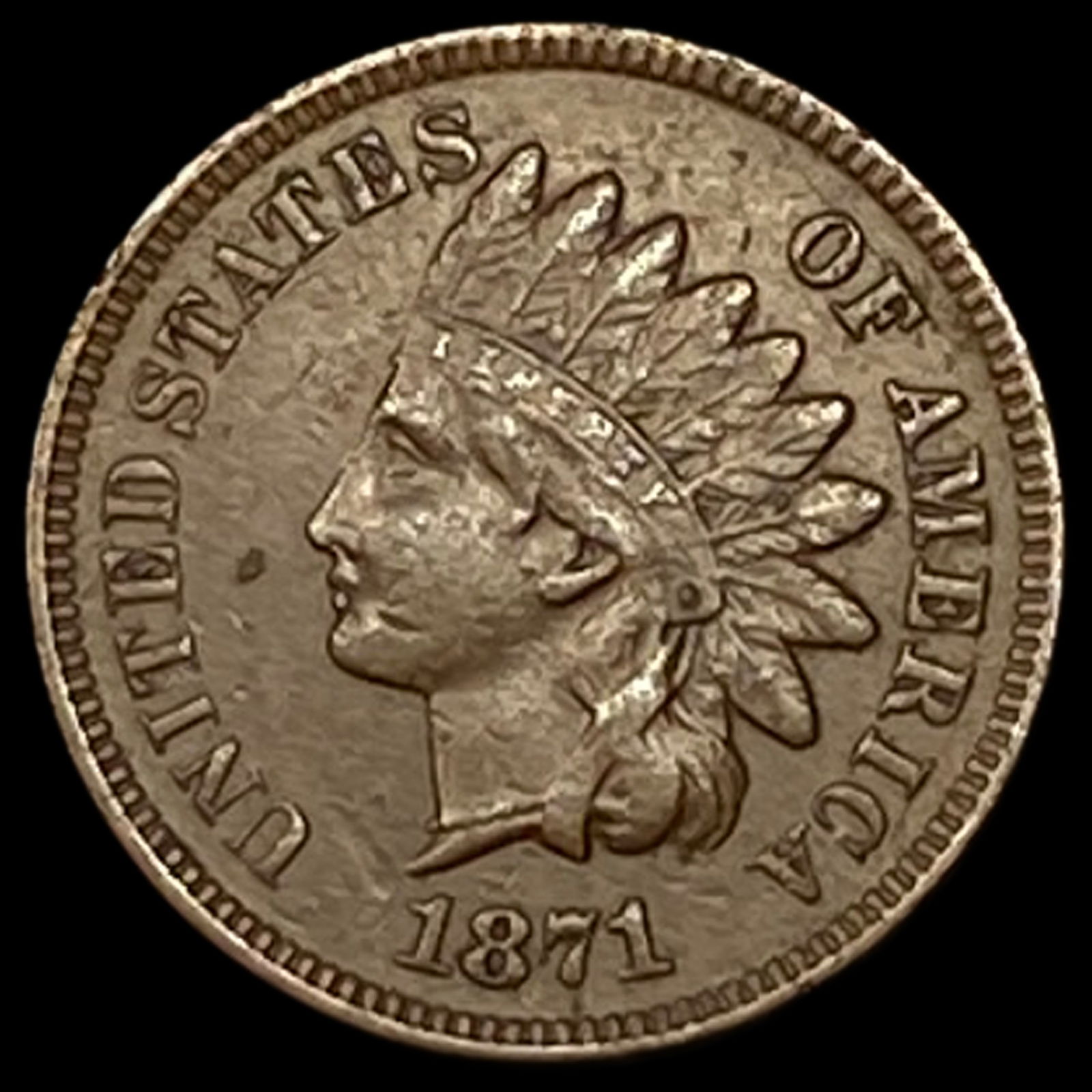 1871 Indian Head Cent CLOSELY UNCIRCULATED (1 of 2)