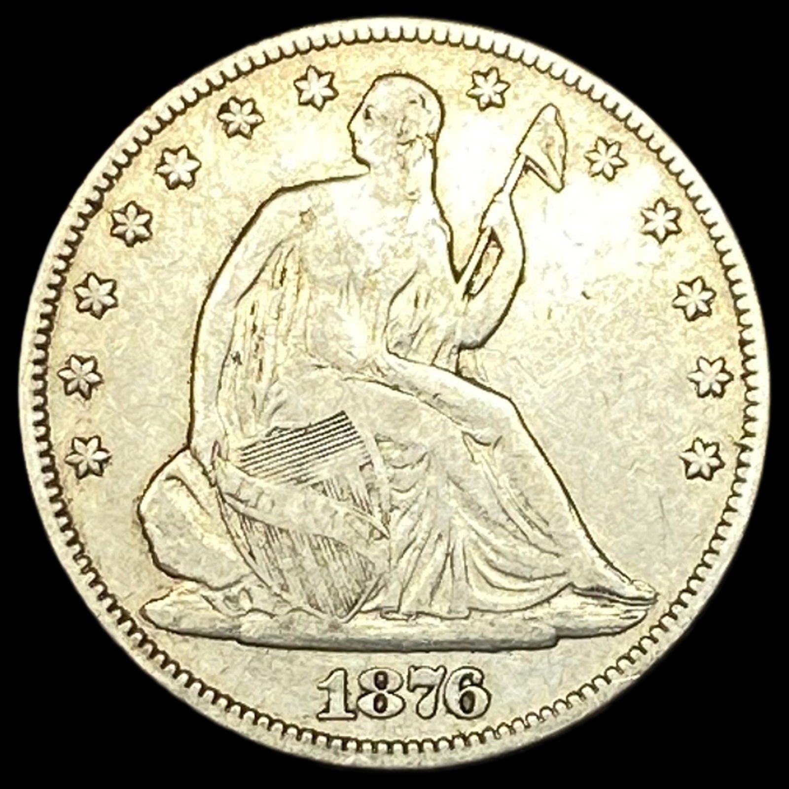 1876 Seated Liberty Half Dollar LIGHTLY CIRCULATED (1 of 2)
