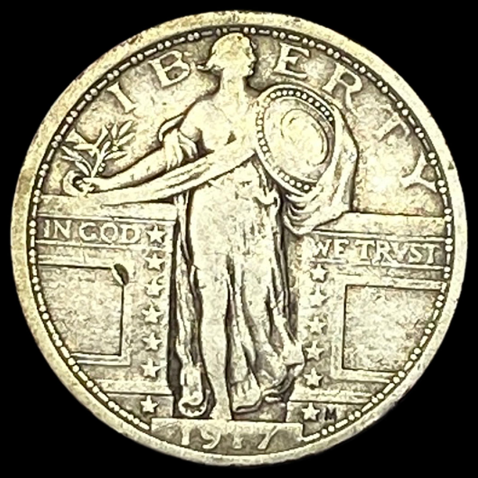 1917 Type 1 Standing Liberty Quarter LIGHTLY CIRCULATED (1 of 2)