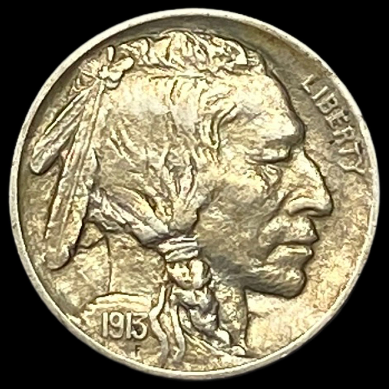 1913 Type 1 Buffalo Nickel CLOSELY UNCIRCULATED: 1913 Type 1 Buffalo Nickel CLOSELY UNCIRCULATED