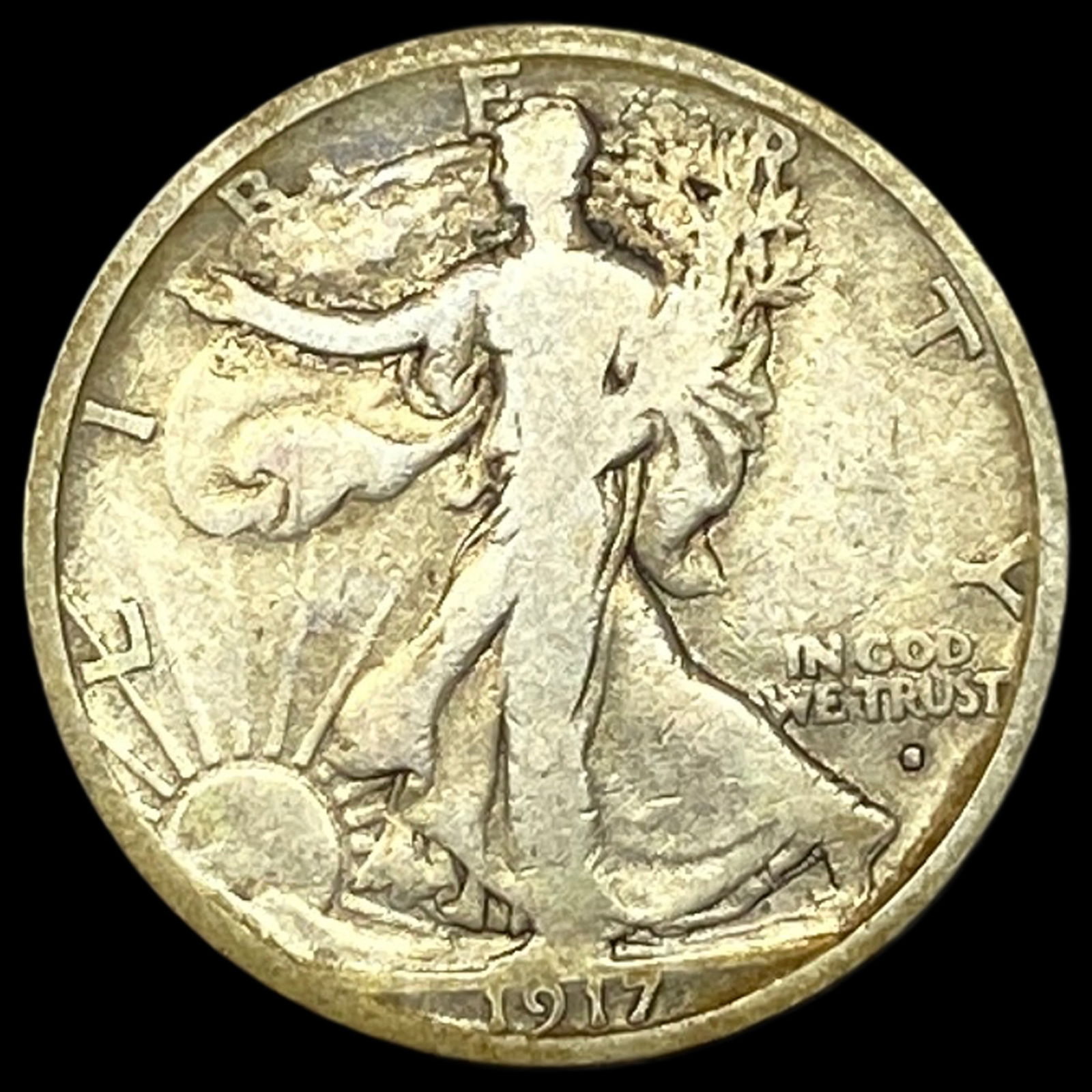 1917-S Silver Walking Liberty Half Dollar NICELY CIRCULATED: 1917-S Silver Walking Liberty Half Dollar NICELY CIRCULATED