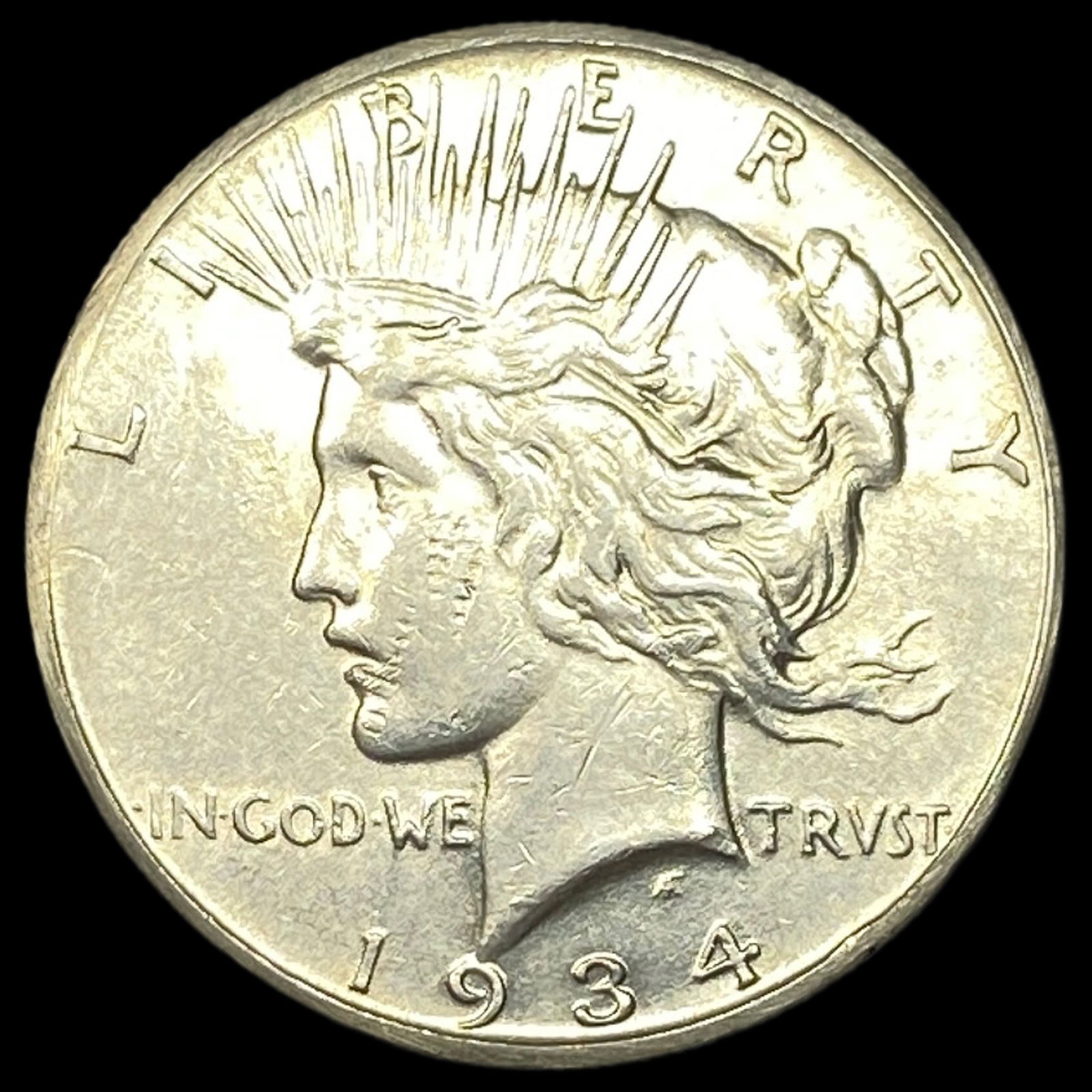 1934 Silver Peace Dollar CLOSELY UNCIRCULATED (1 of 2)