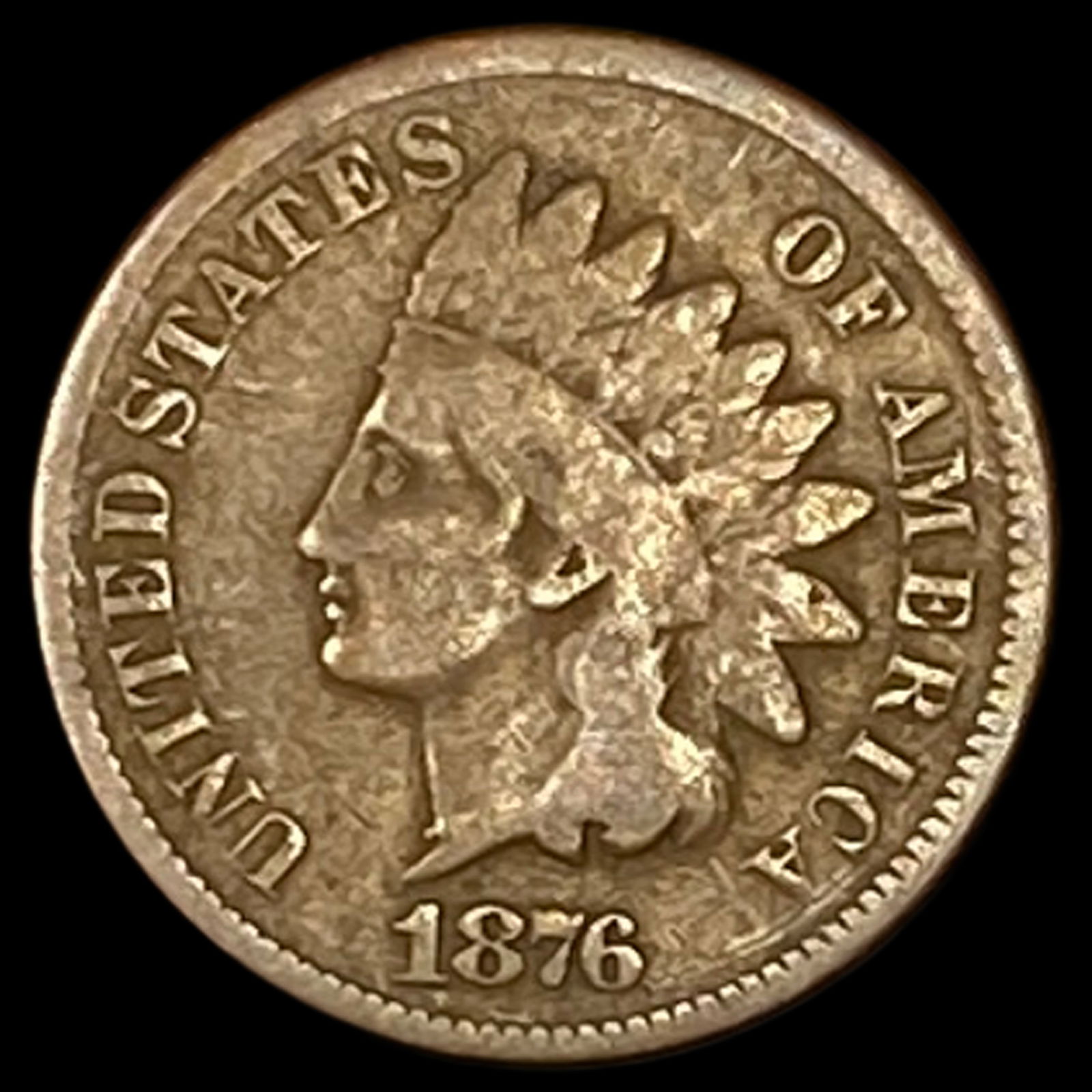 1876 Indian Head Cent NICELY CIRCULATED (1 of 2)