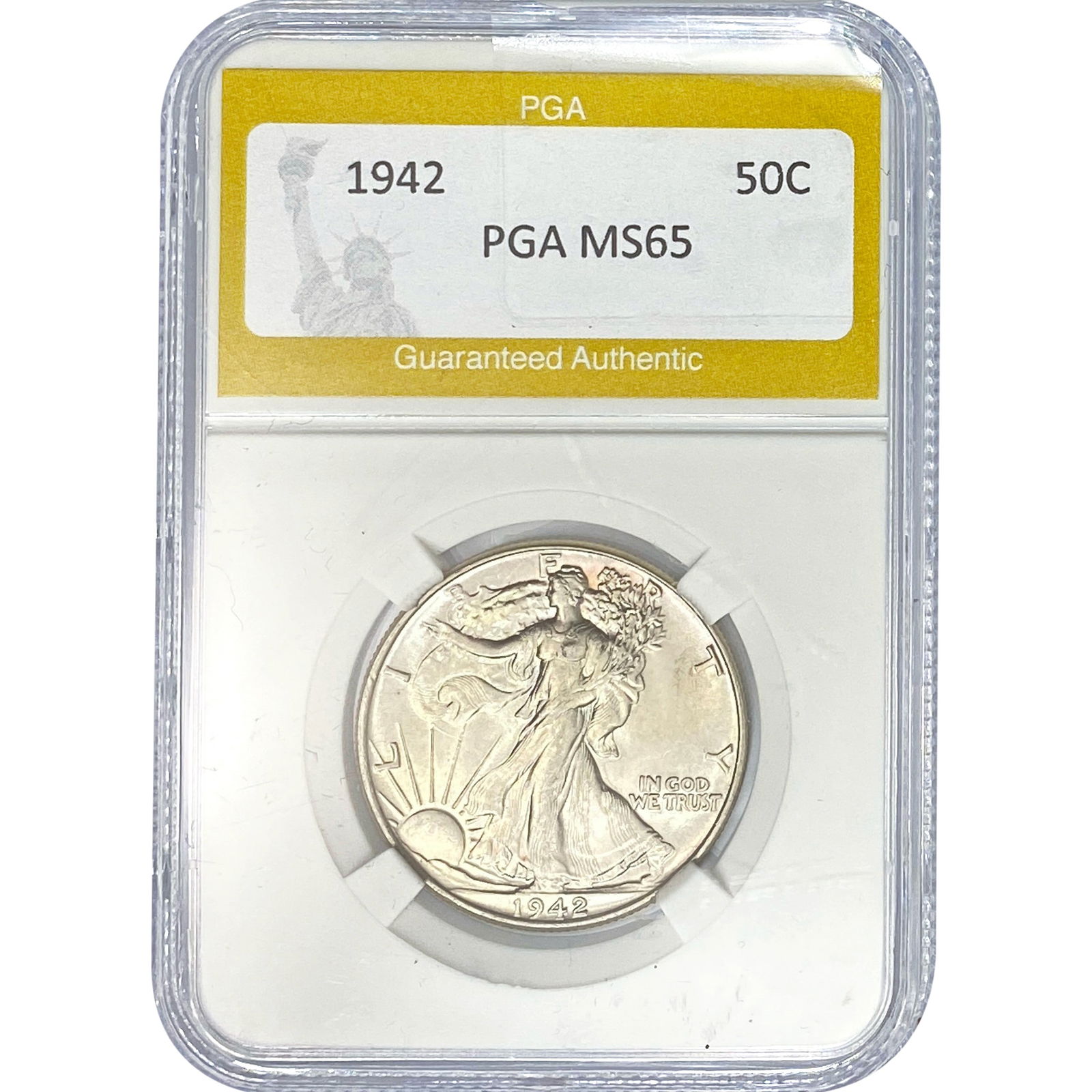 1942 Walking Liberty Half Dollar PGA MS65 (1 of 2)