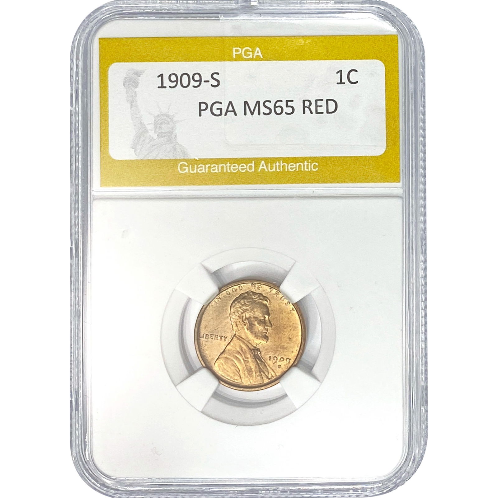 1909-S Wheat Cent PGA MS65 RED (1 of 2)
