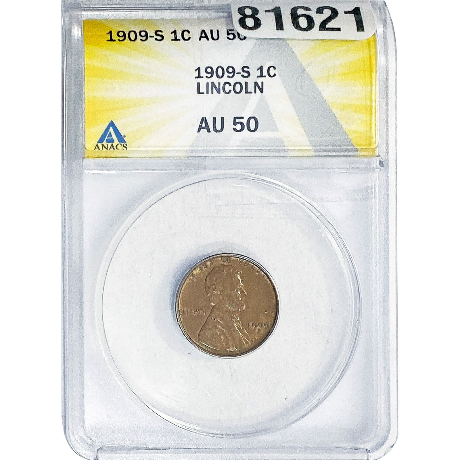1909-S Wheat Cent ANACS AU50 (1 of 2)