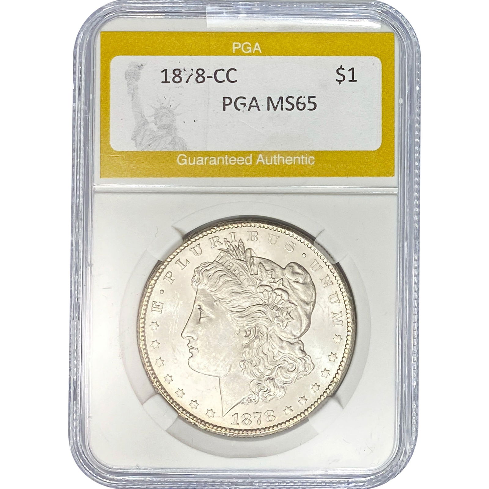 1878-CC Morgan Silver Dollar PGA MS65: 1878-CC Morgan Silver Dollar PGA MS65