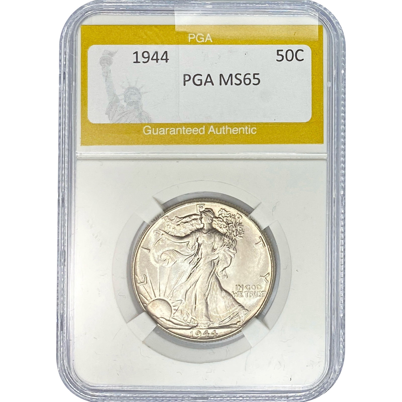 1944 Walking Liberty Half Dollar PGA MS65: 1944 Walking Liberty Half Dollar PGA MS65