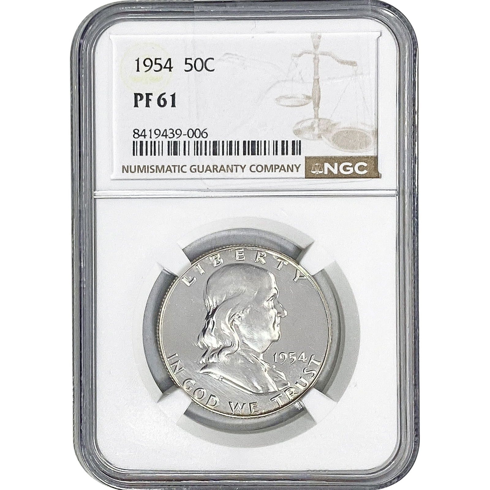 1954 Franklin Half Dollar NGC PF61 (1 of 2)