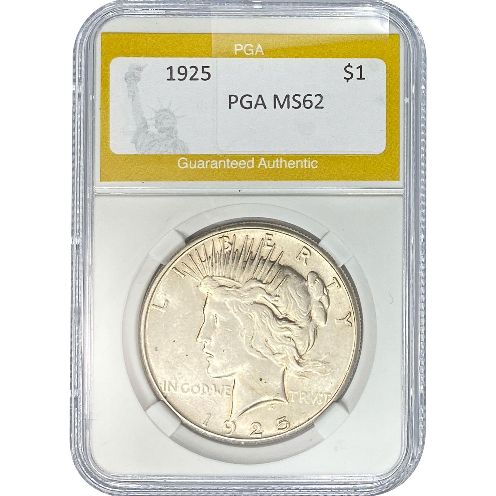1925 Silver Peace Dollar PGA MS62 (1 of 2)
