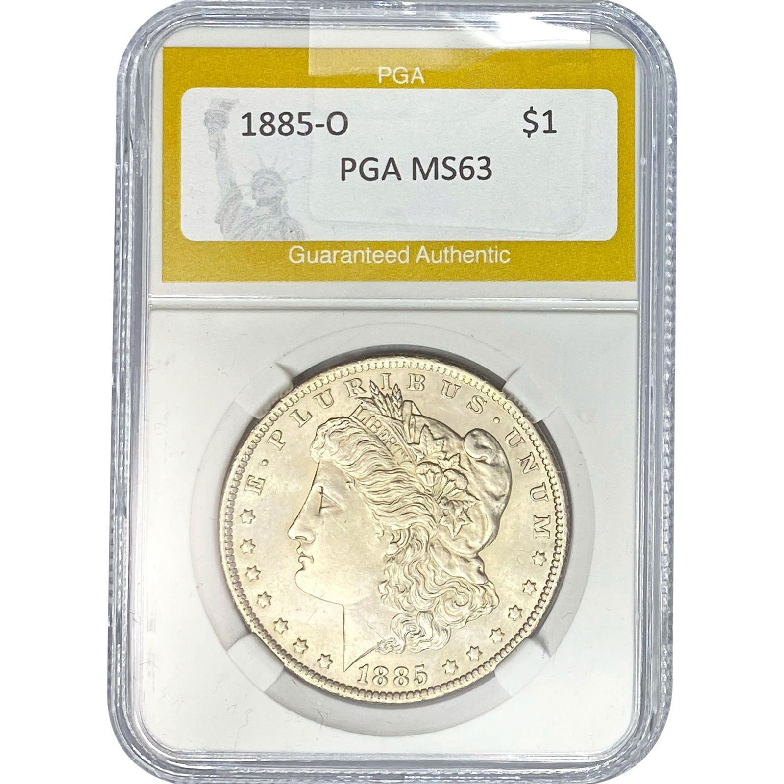 1885-O Morgan Silver Dollar PGA MS63 (1 of 2)
