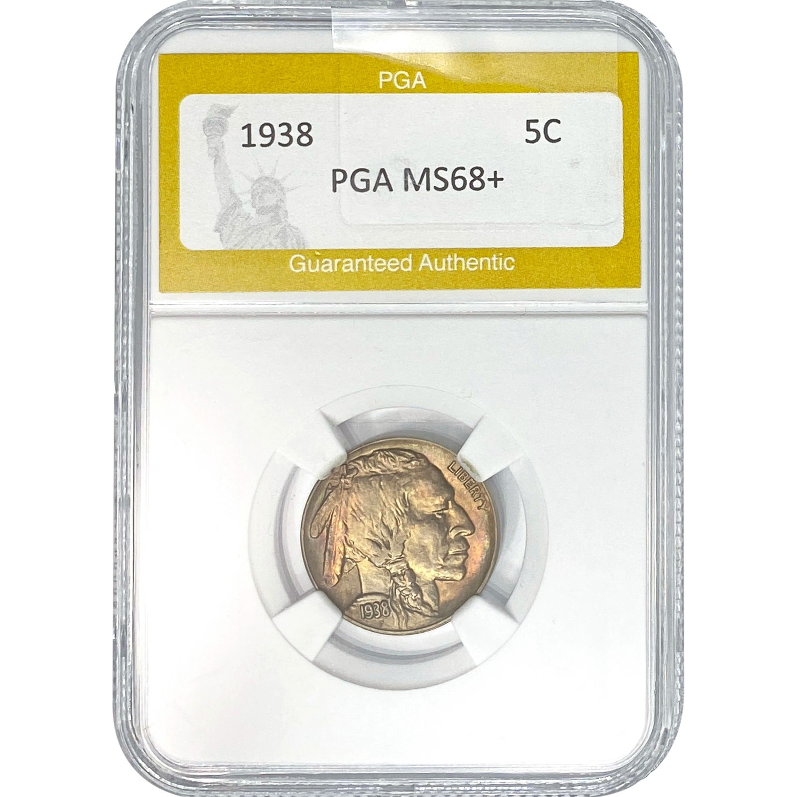 1938 Buffalo Nickel PGA MS68+: 1938 Buffalo Nickel PGA MS68+