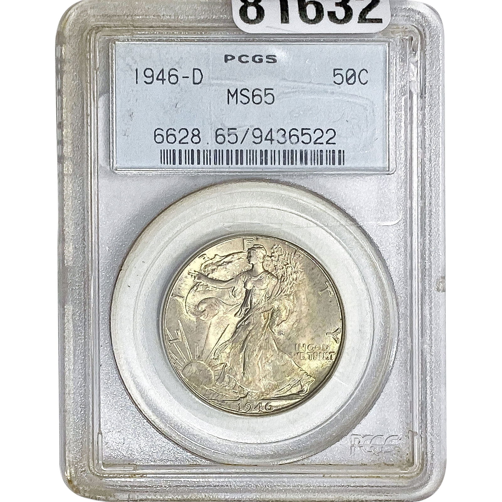 1946-D Walking Liberty Half Dollar PCGS MS65: 1946-D Walking Liberty Half Dollar PCGS MS65