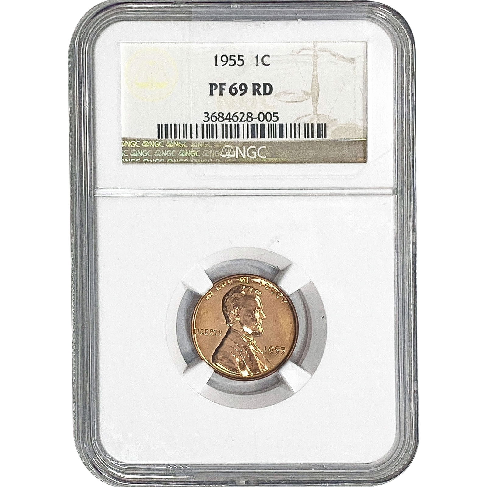 1955 Wheat Cent NGC PF69 RD (1 of 2)