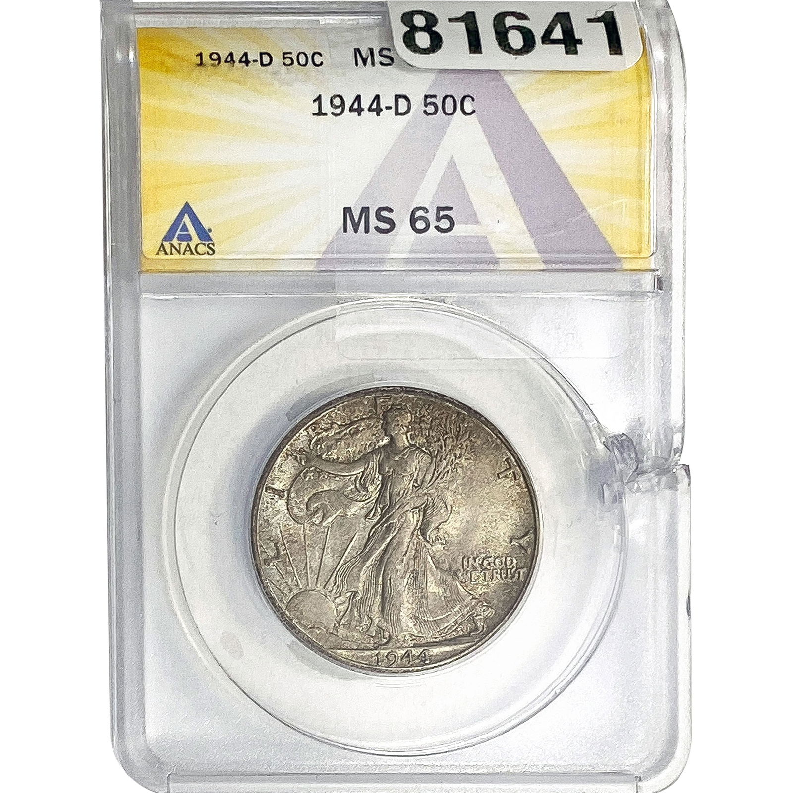 1944-D Walking Liberty Half Dollar ANACS MS65 (1 of 2)