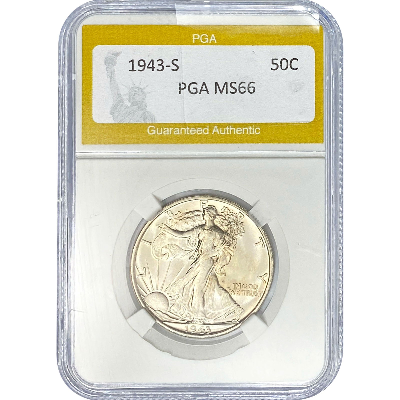 1943-S Walking Liberty Half Dollar PGA MS66 (1 of 2)