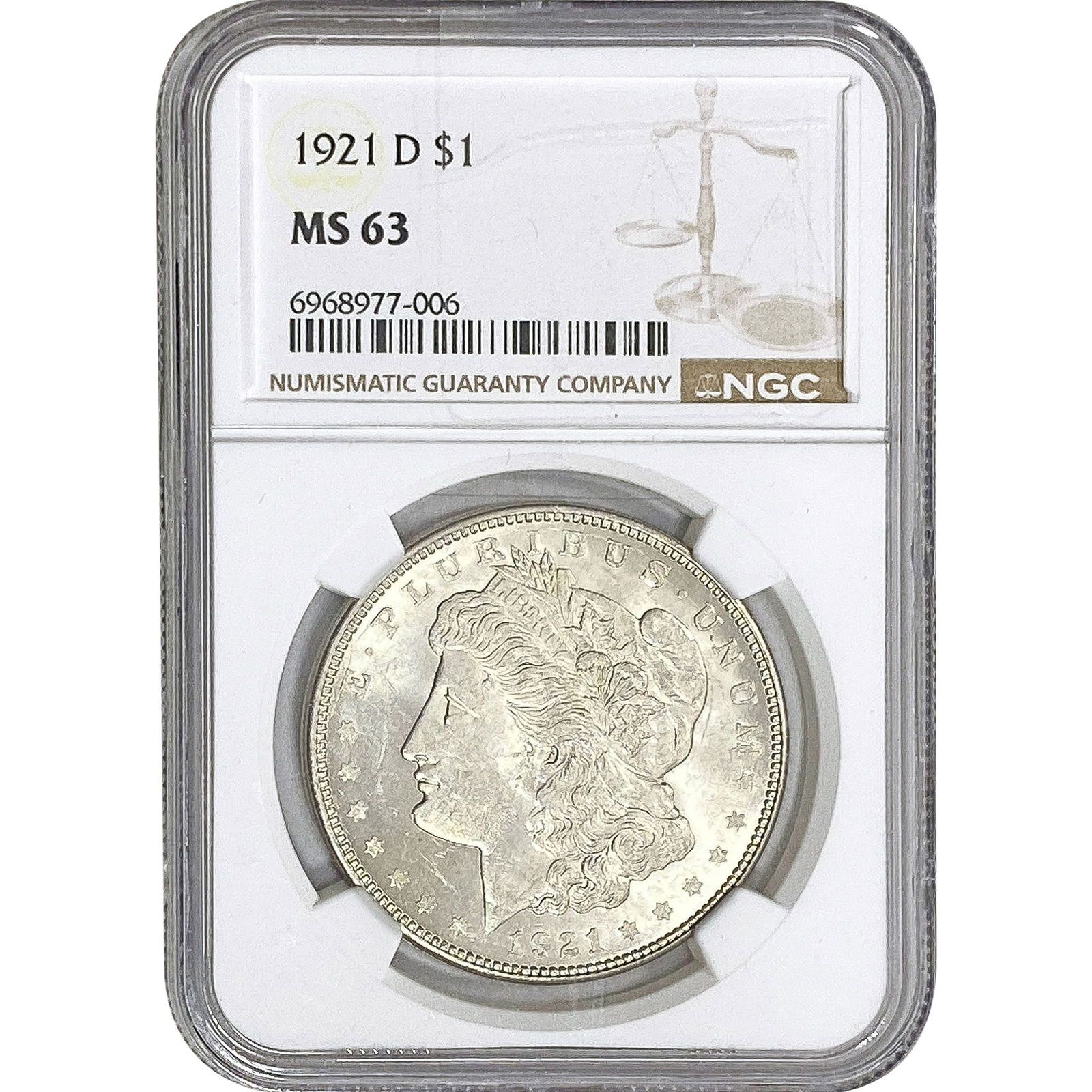 1921-D Morgan Silver Dollar NGC MS63 (1 of 2)