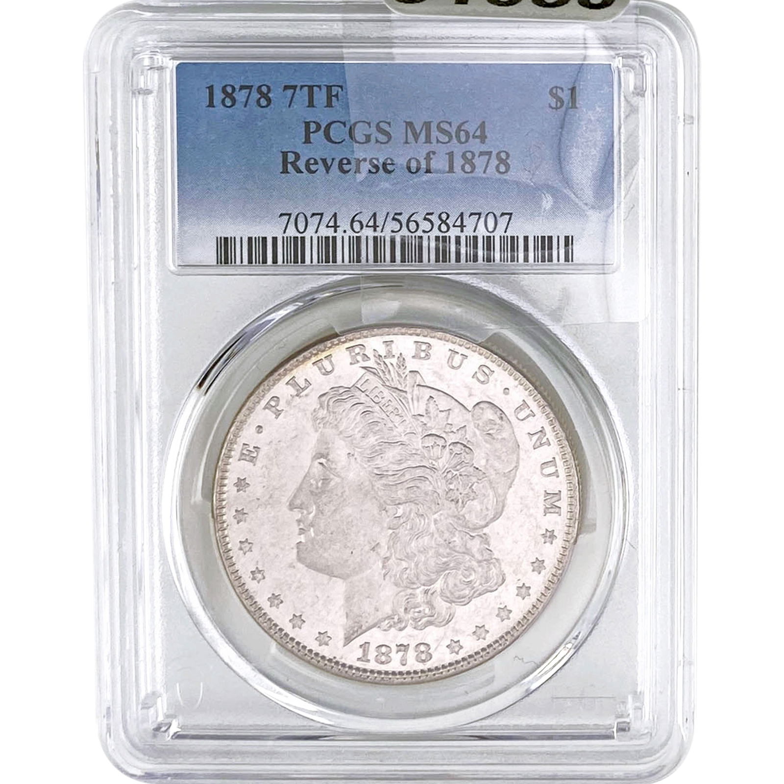1878 7TF Morgan Silver Dollar PCGS MS64 Rev of 1878: 1878 7TF Morgan Silver Dollar PCGS MS64 Rev of 1878