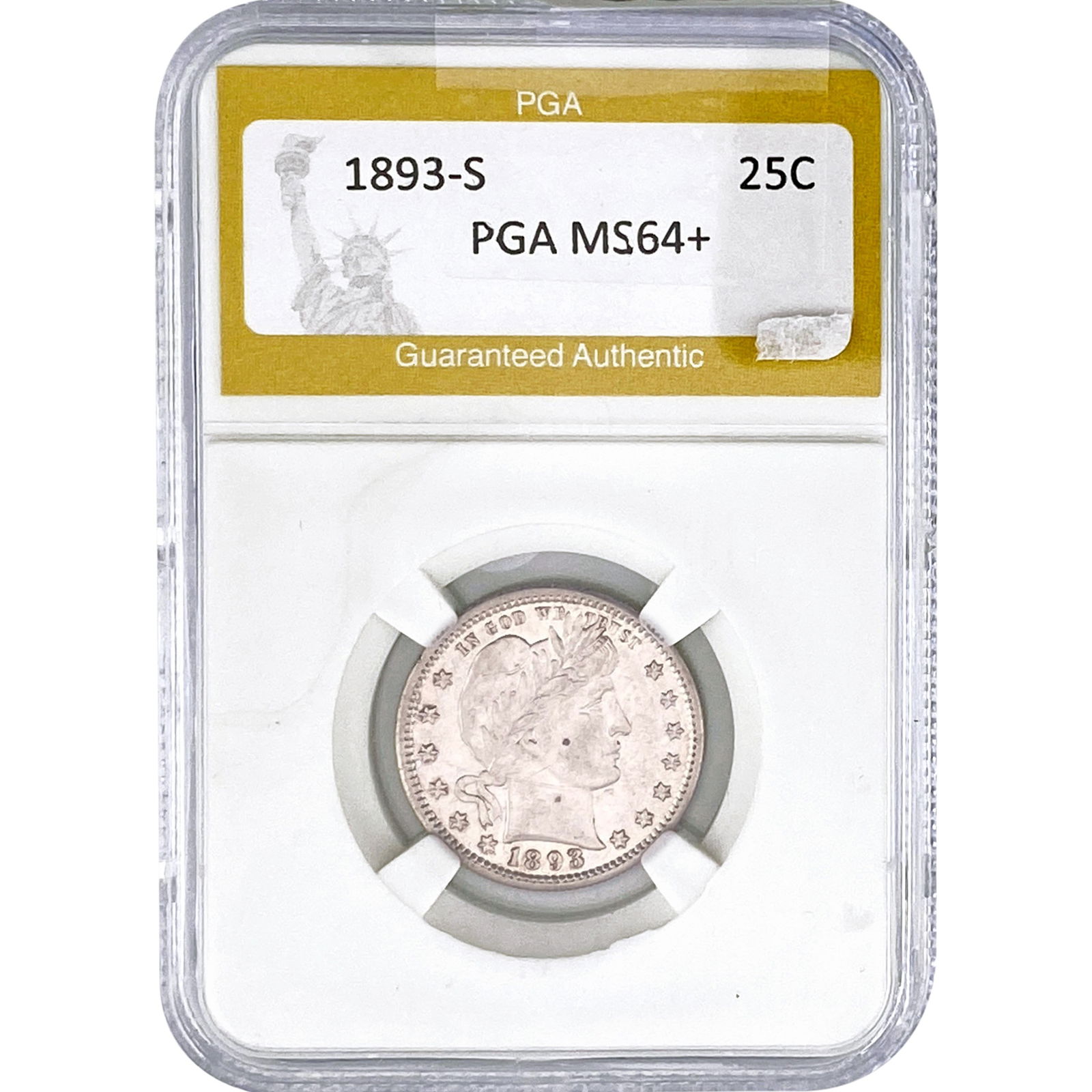 1893-S Barber Quarter PGA MS64+ (1 of 2)
