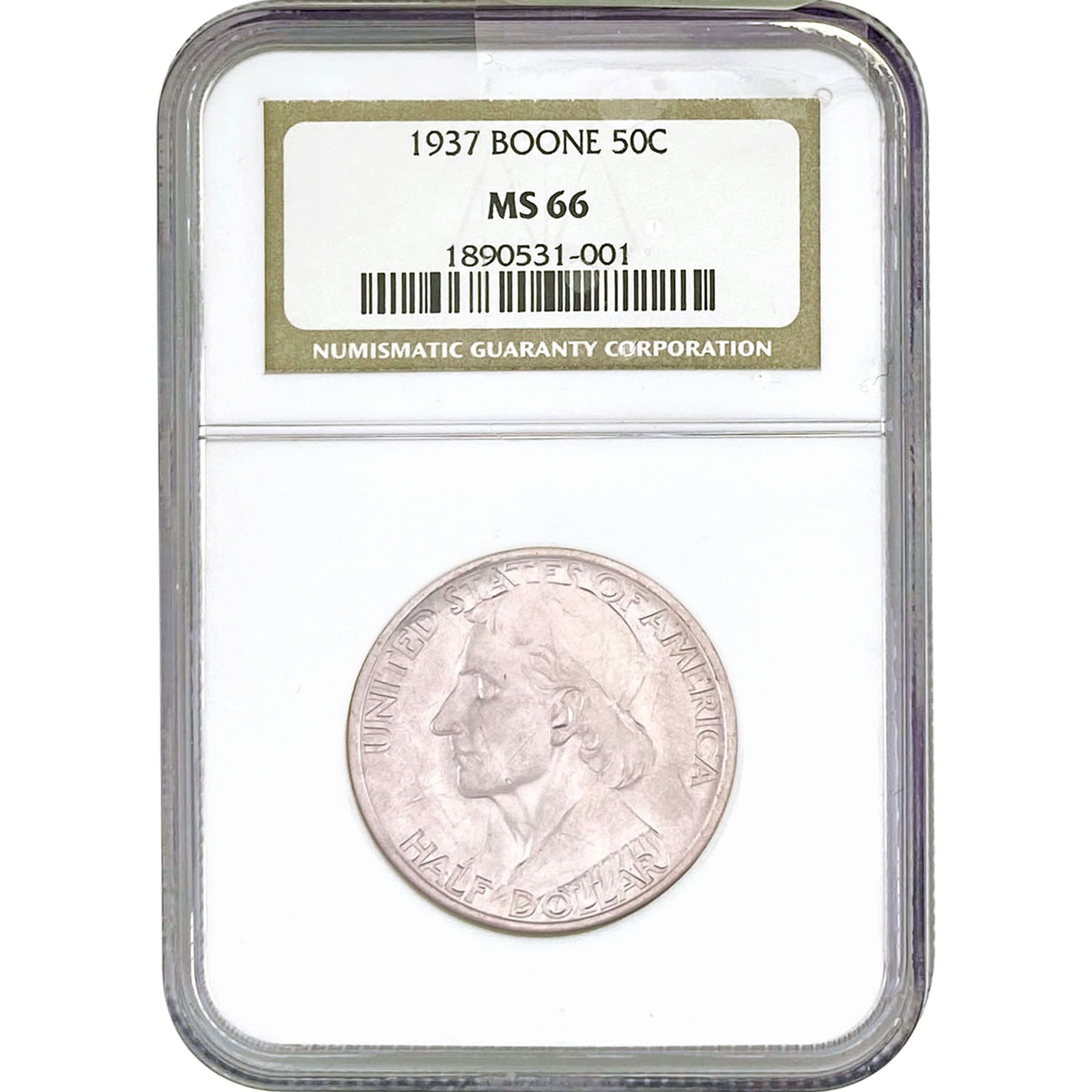 1937 Boone Half Dollar NGC MS66 (1 of 2)