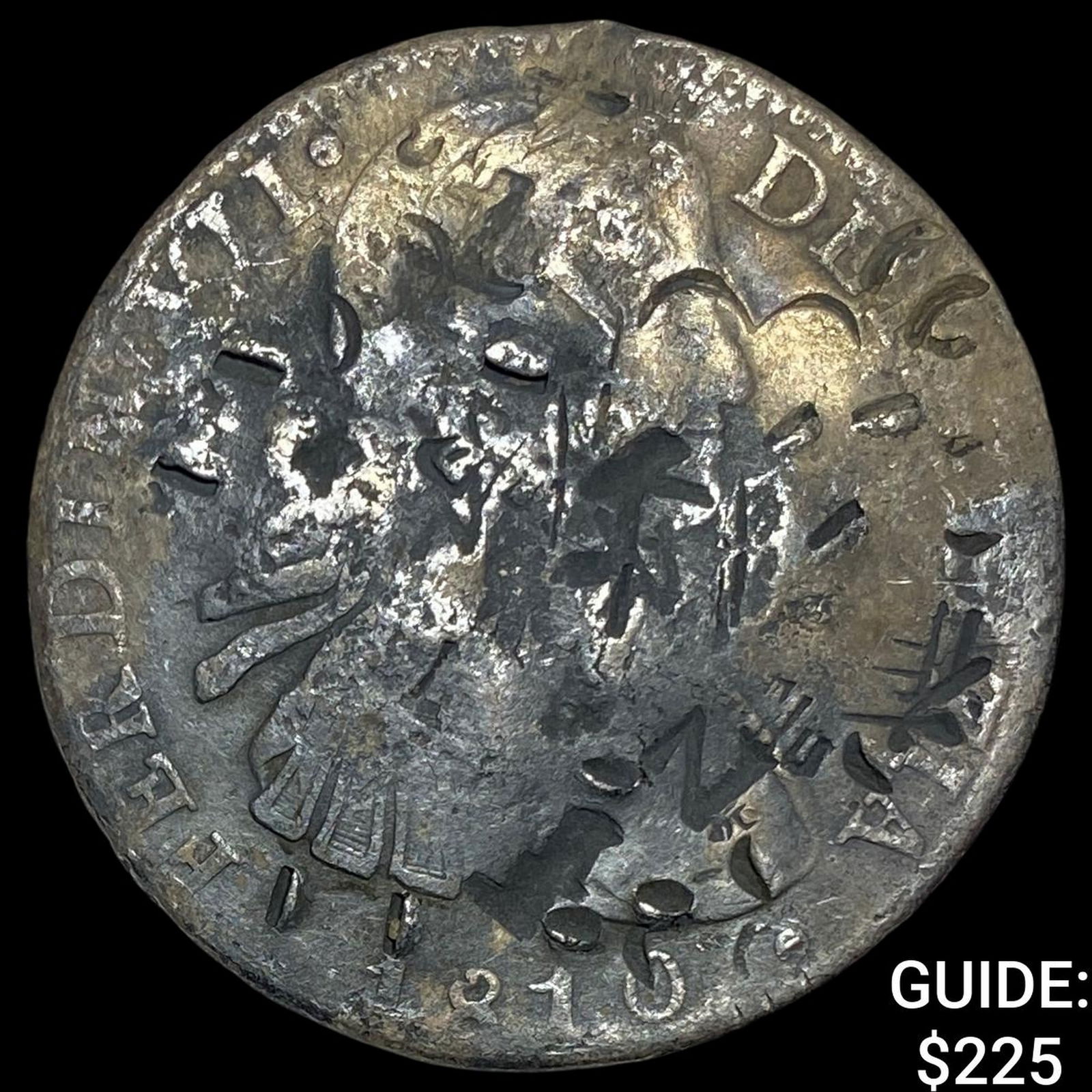 1810 Colonial Spain Silver 8 Reales Chopmarks NEARLY UNCIRCULATED (1 of 2)